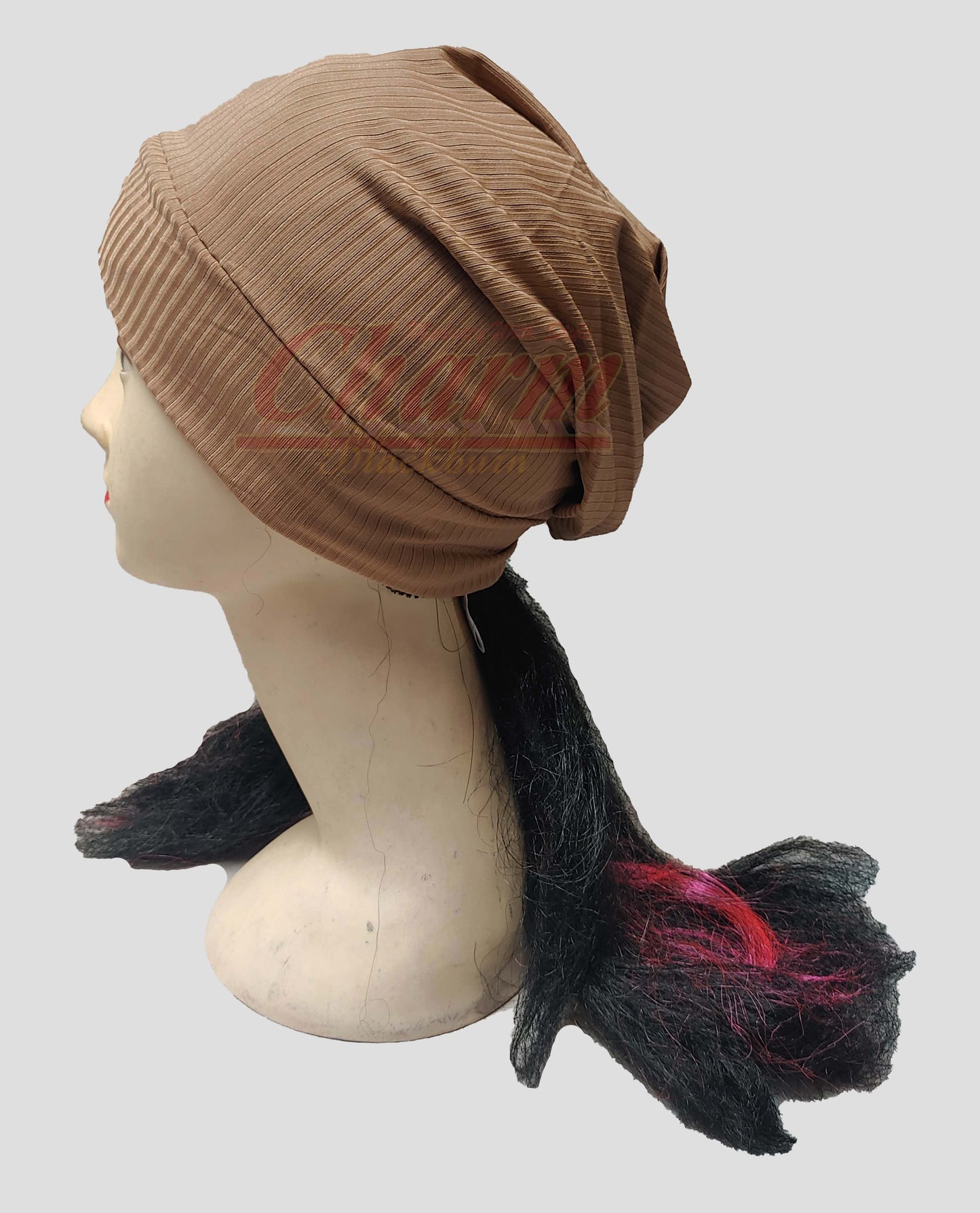 RIBBED PLEATED CAP HAIR LOSS CHEMO BONNET BONE UNDER HAT SCARF HIJAB UNDERCAP CharmBlackburn