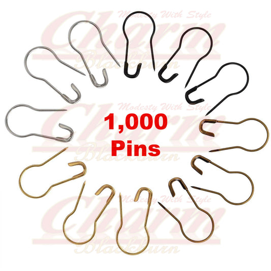 1000 CALABASH NO SNAG FRENCH BULB SAFETY SEWING PEAR SHAPED PINS FASTENING CRAFT GOURD KNITTING CharmBlackburn