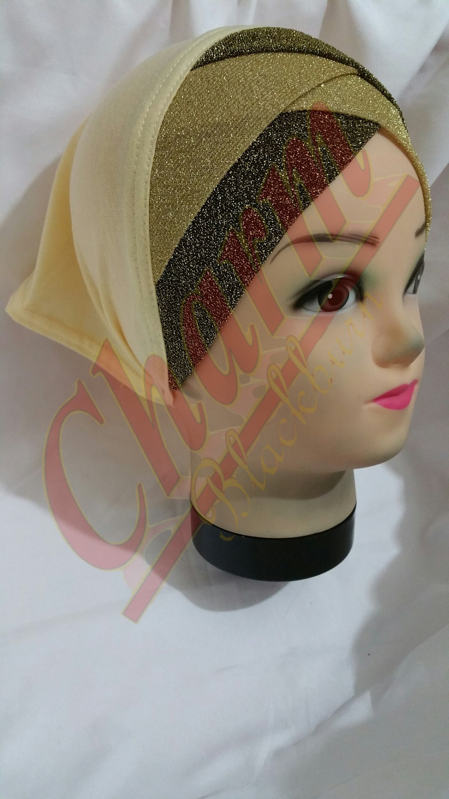 PLEATED UNDER SCARF CAP UNDERCAP UNDERCAP CHEMO HIJAB TIE BACK BONNET BANDANNA CharmBlackburn