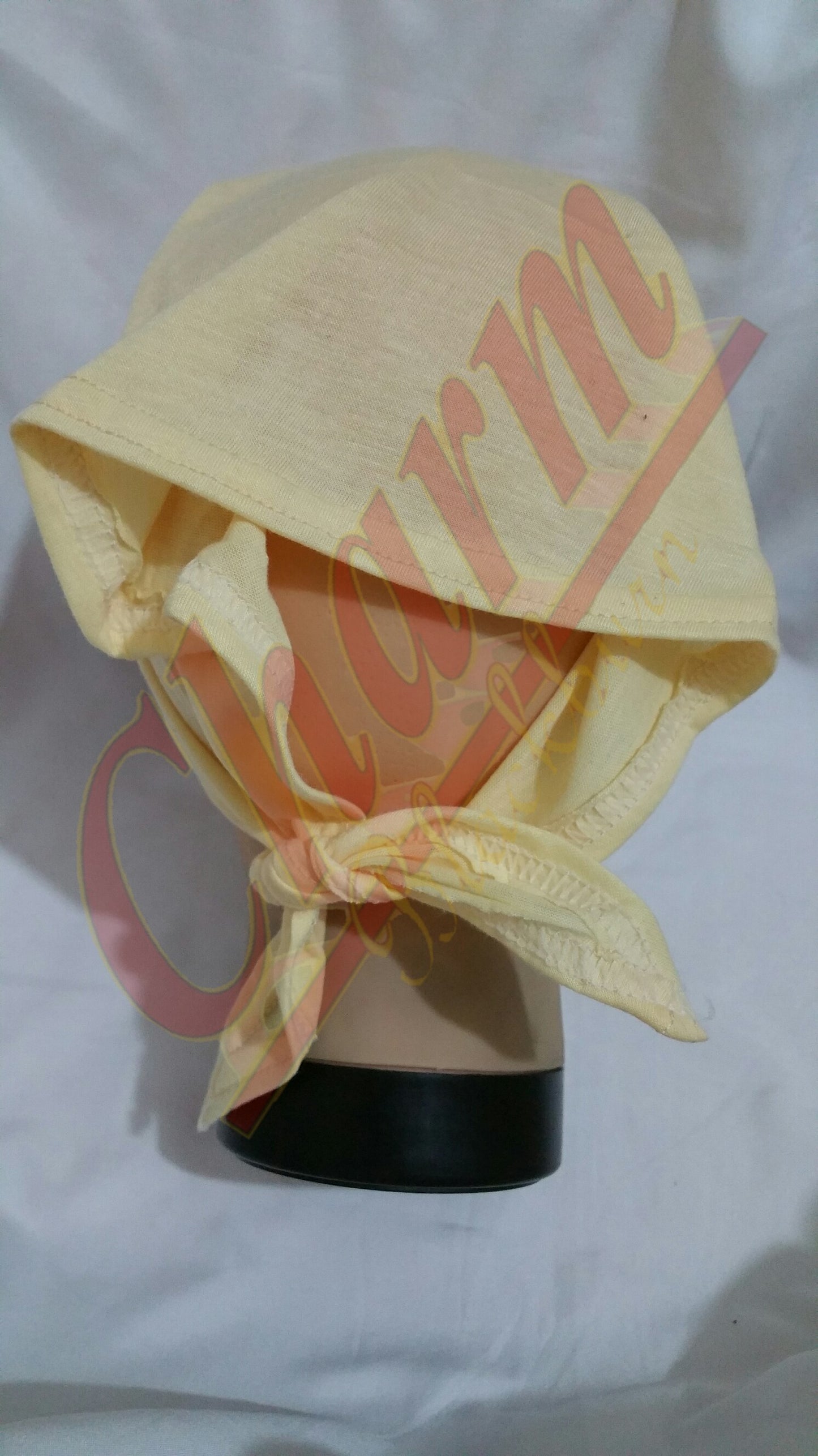 PLEATED UNDER SCARF CAP UNDERCAP UNDERCAP CHEMO HIJAB TIE BACK BONNET BANDANNA CharmBlackburn