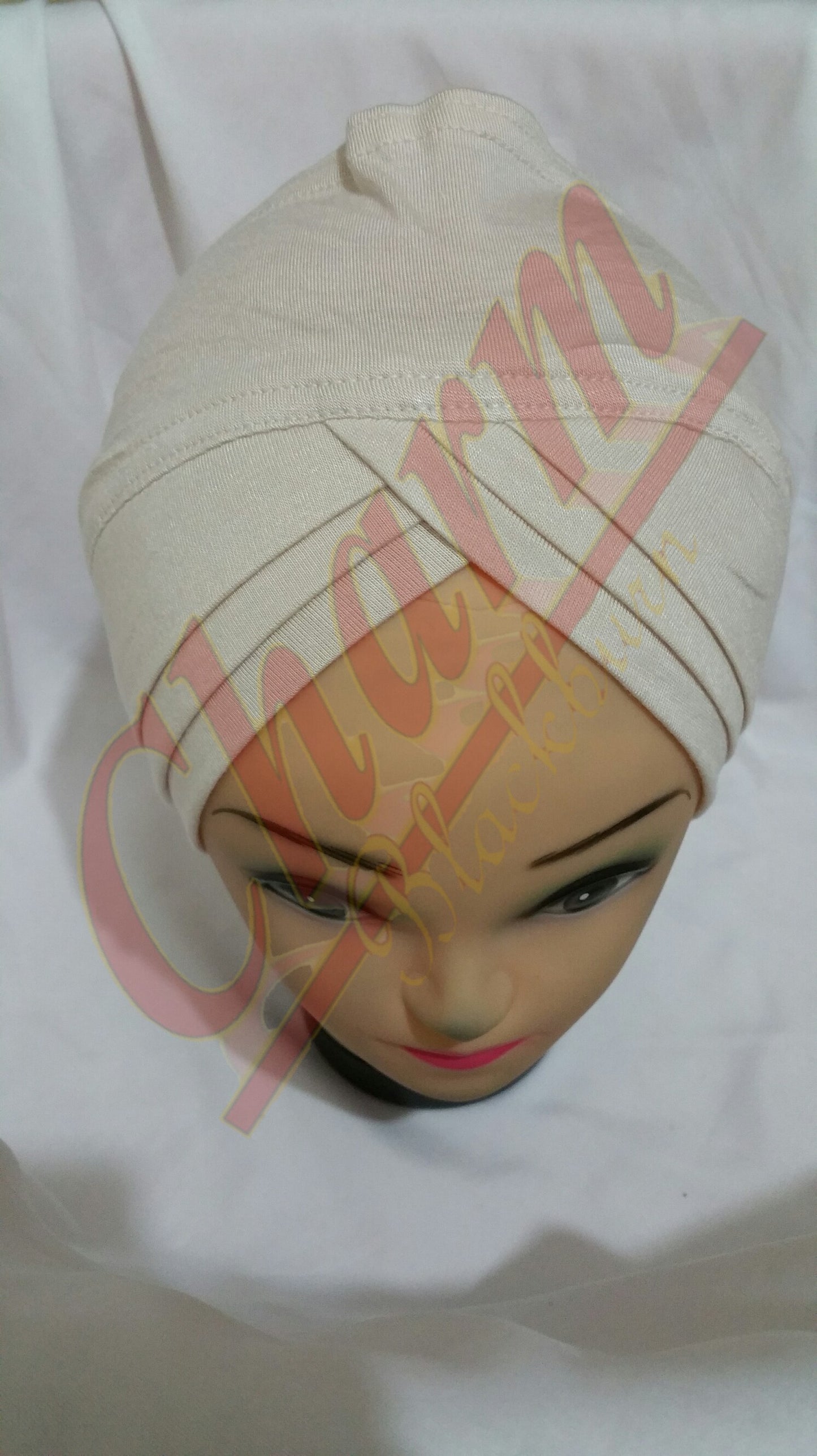 PLEATED UNDER SCARF CAP UNDERCAP UNDERCAP CHEMO HIJAB TIE BACK BONNET BANDANNA CharmBlackburn