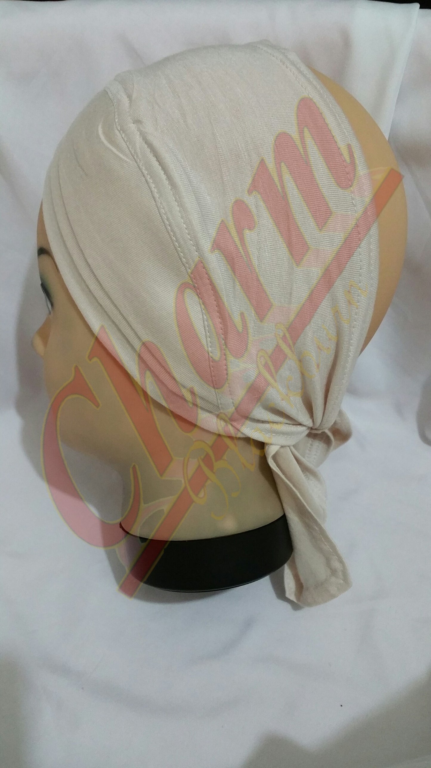 PLEATED UNDER SCARF CAP UNDERCAP UNDERCAP CHEMO HIJAB TIE BACK BONNET BANDANNA CharmBlackburn