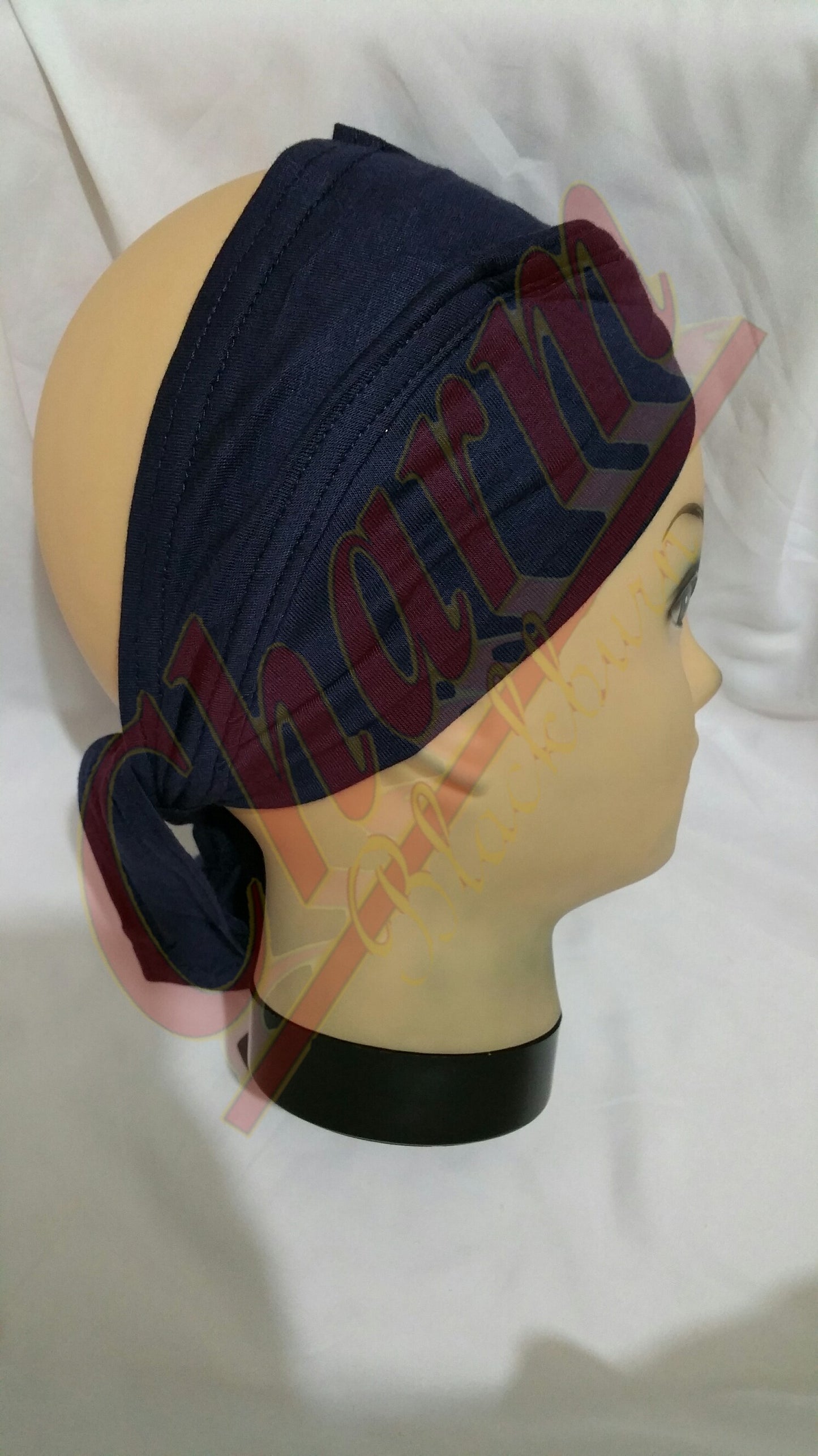 PLEATED UNDER SCARF CAP UNDERCAP UNDERCAP CHEMO HIJAB TIE BACK BONNET BANDANNA CharmBlackburn