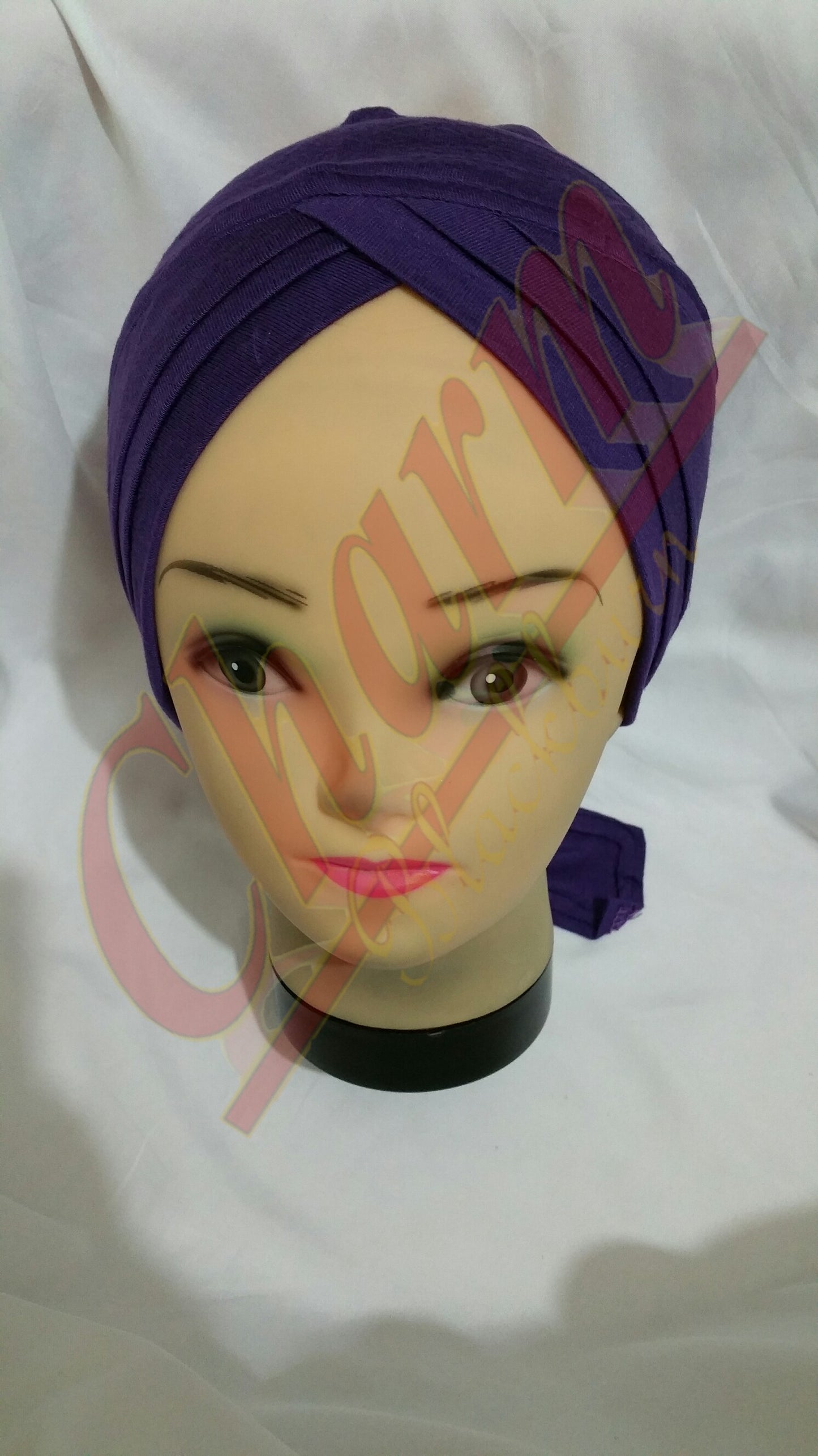 PLEATED UNDER SCARF CAP UNDERCAP UNDERCAP CHEMO HIJAB TIE BACK BONNET BANDANNA CharmBlackburn