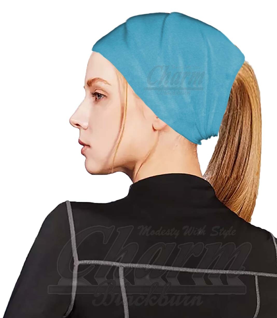 EXTRA WIDE HEAD HAIR TRAINING SWEAT BAND HIJAB HEADBAND HAIRBAND TUBE HAT BONNET