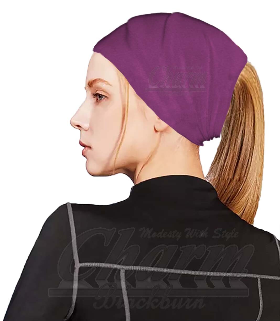 EXTRA WIDE HEAD HAIR TRAINING SWEAT BAND HIJAB HEADBAND HAIRBAND TUBE HAT BONNET