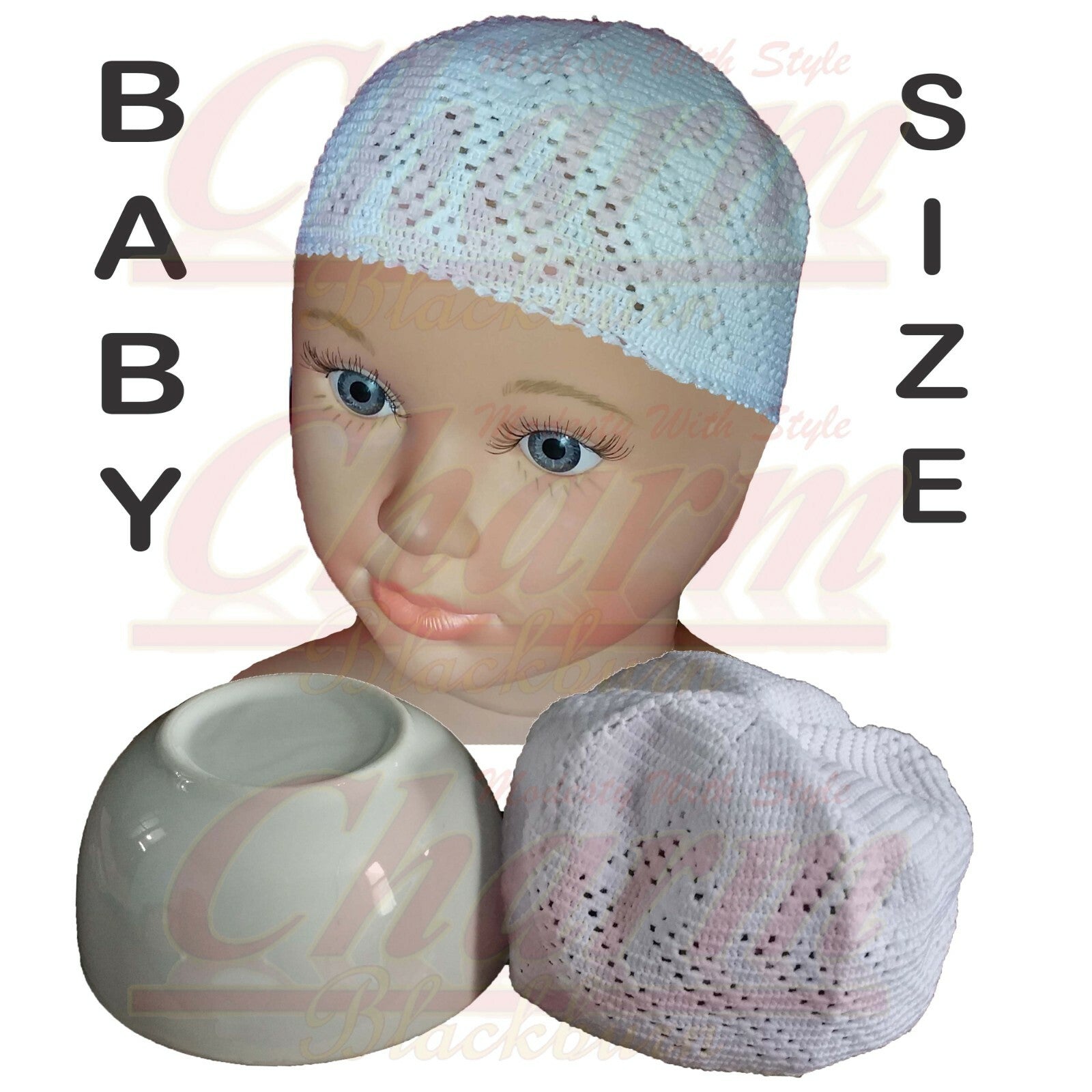 New Born Baby Kids Childrens Eid Skull Cap 0+ Months Muslim Mosque Hat Topi Kufi