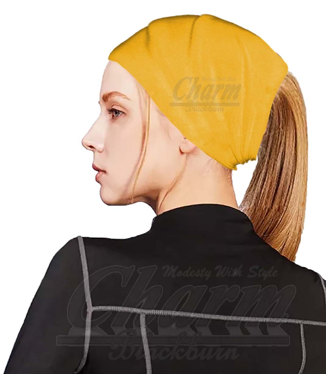 EXTRA WIDE HEAD HAIR TRAINING SWEAT BAND HIJAB HEADBAND HAIRBAND TUBE HAT BONNET