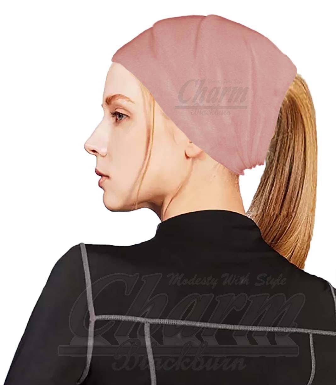 EXTRA WIDE HEAD HAIR TRAINING SWEAT BAND HIJAB HEADBAND HAIRBAND TUBE HAT BONNET