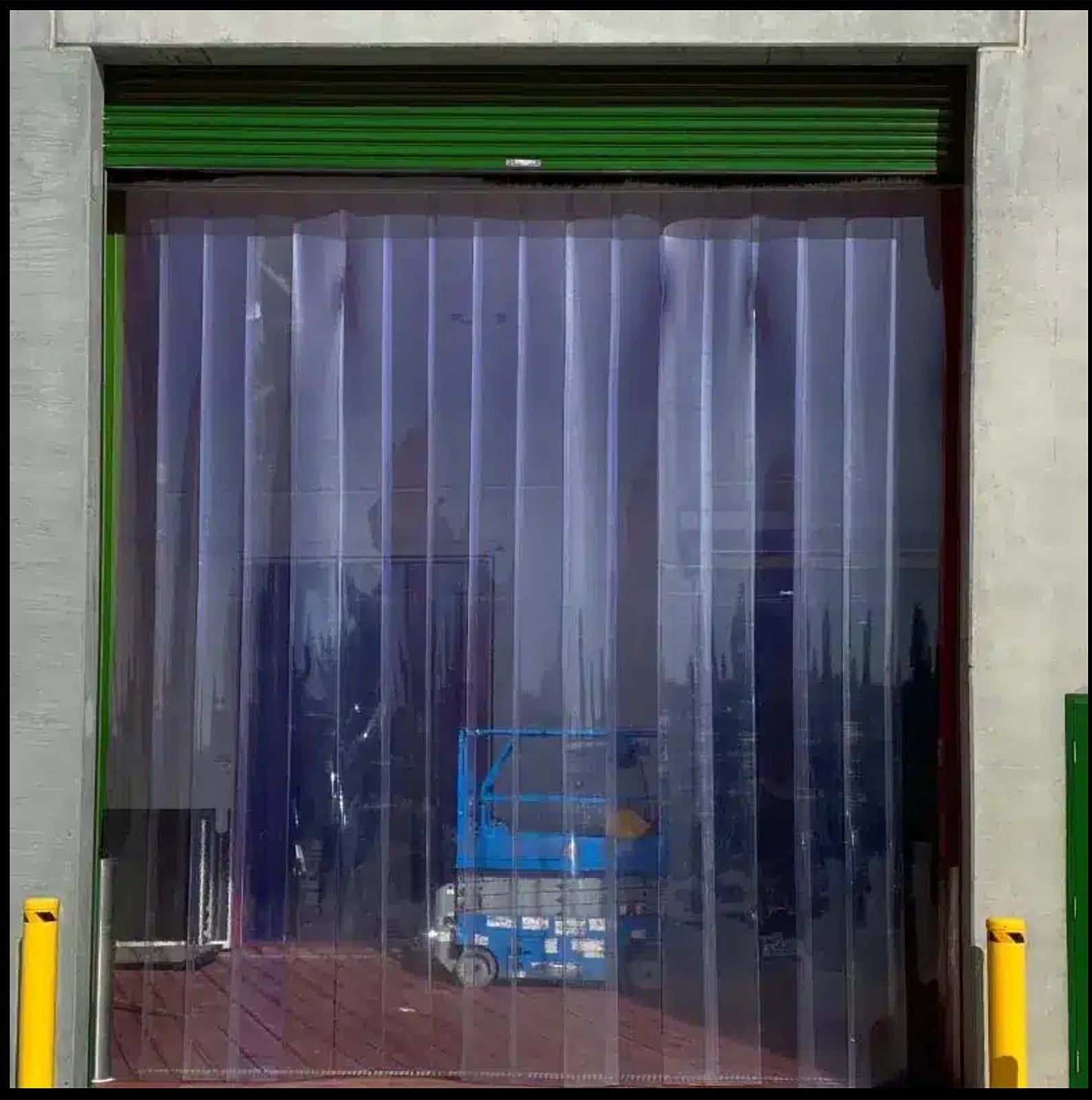3m x 2m Clear PVC Strip Curtain Door Full Kit Workshop Warehouse Garage Hook 2mm