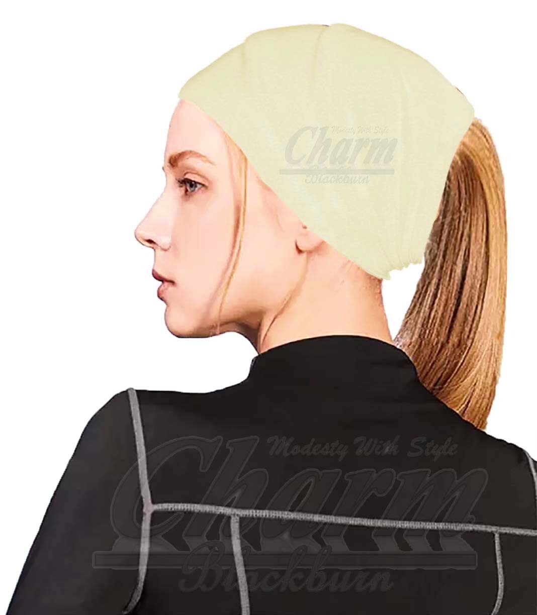 EXTRA WIDE HEAD HAIR TRAINING SWEAT BAND HIJAB HEADBAND HAIRBAND TUBE HAT BONNET