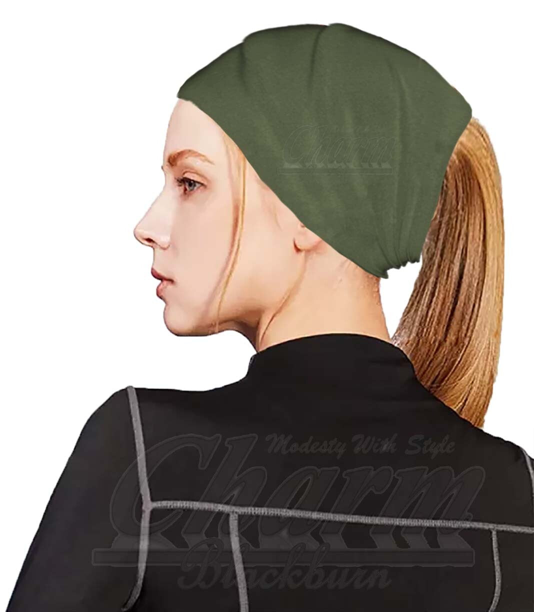 EXTRA WIDE HEAD HAIR TRAINING SWEAT BAND HIJAB HEADBAND HAIRBAND TUBE HAT BONNET