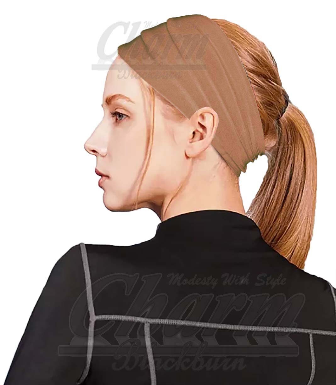 EXTRA WIDE HEAD HAIR TRAINING SWEAT BAND HIJAB HEADBAND HAIRBAND TUBE HAT BONNET