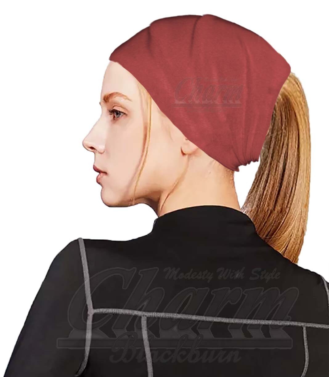 EXTRA WIDE HEAD HAIR TRAINING SWEAT BAND HIJAB HEADBAND HAIRBAND TUBE HAT BONNET