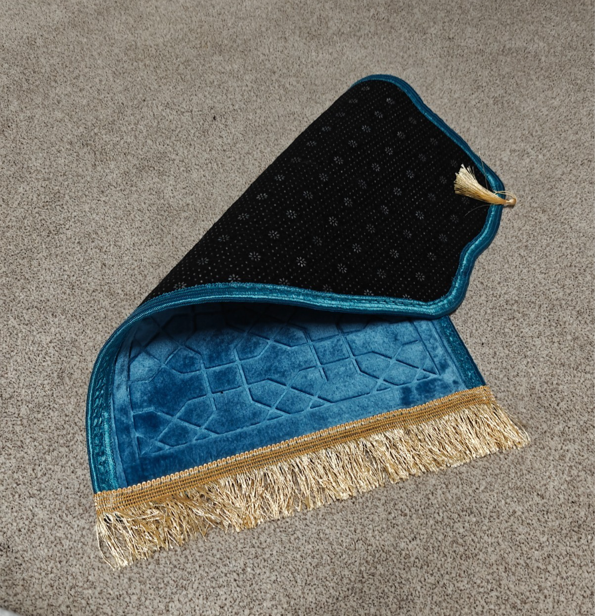EXTRA SMALL Quality Kids Padded Plush Velvet Prayer Mat Non Slip Musalla Janamaz