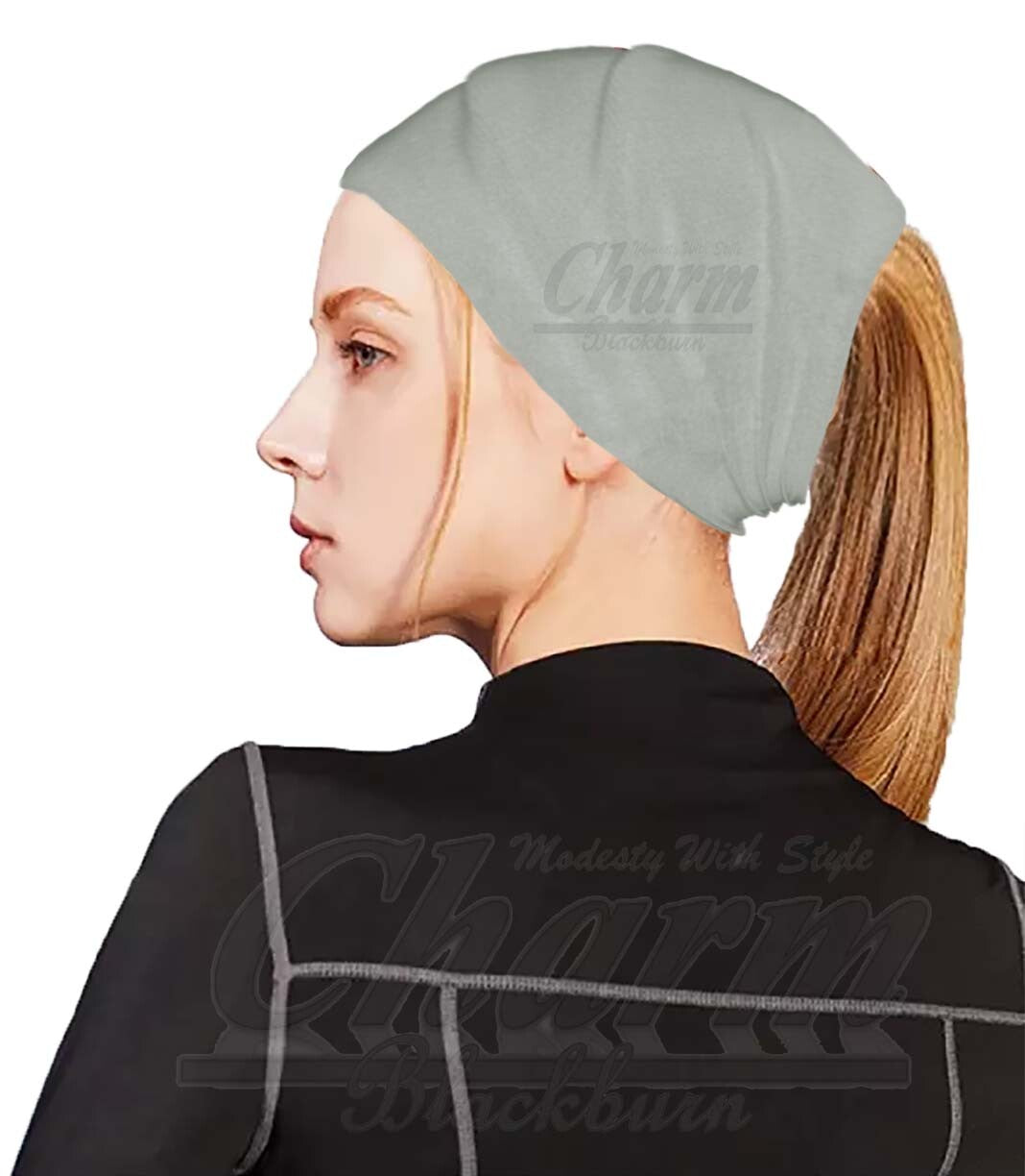 EXTRA WIDE HEAD HAIR TRAINING SWEAT BAND HIJAB HEADBAND HAIRBAND TUBE HAT BONNET