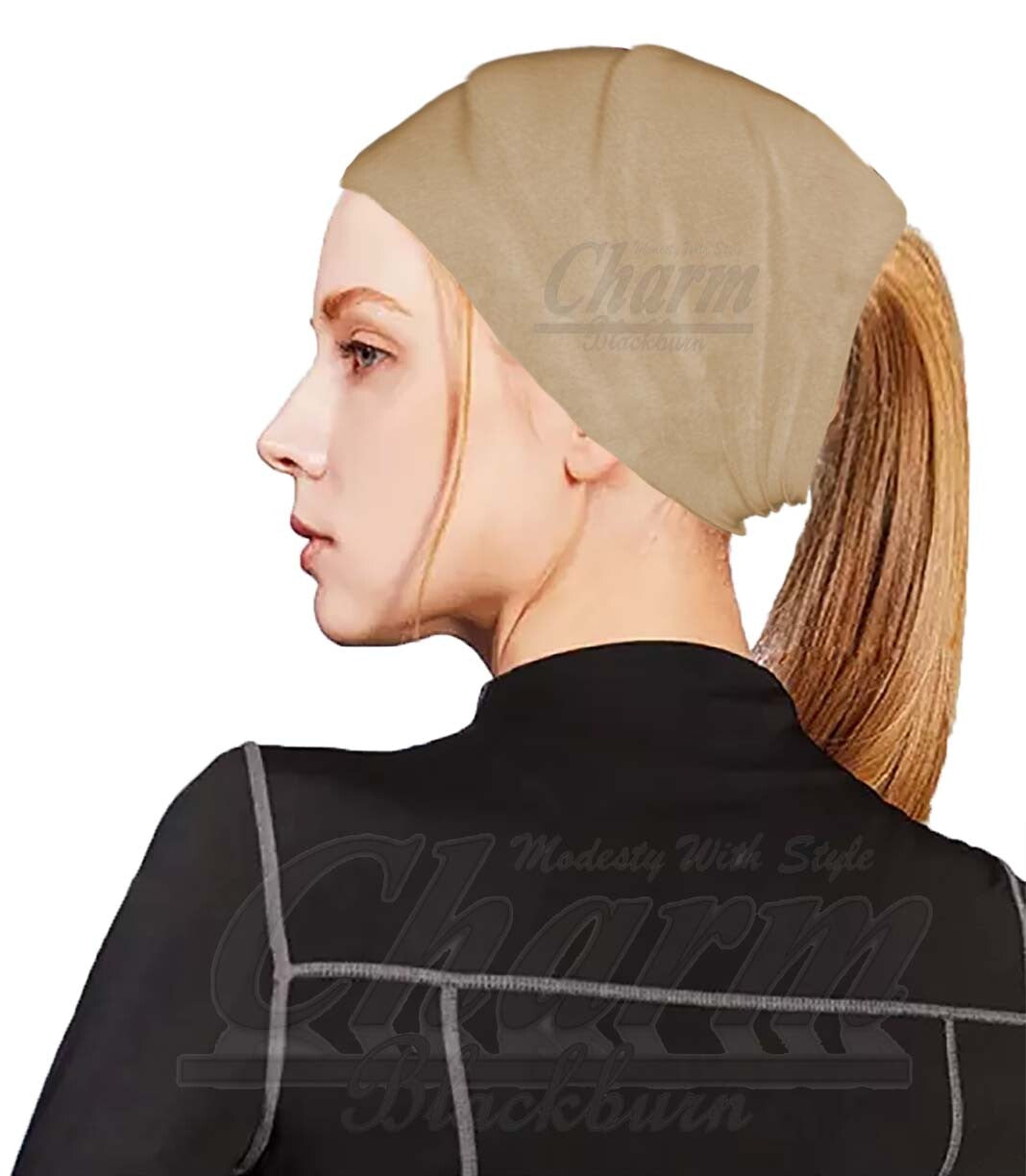 EXTRA WIDE HEAD HAIR TRAINING SWEAT BAND HIJAB HEADBAND HAIRBAND TUBE HAT BONNET