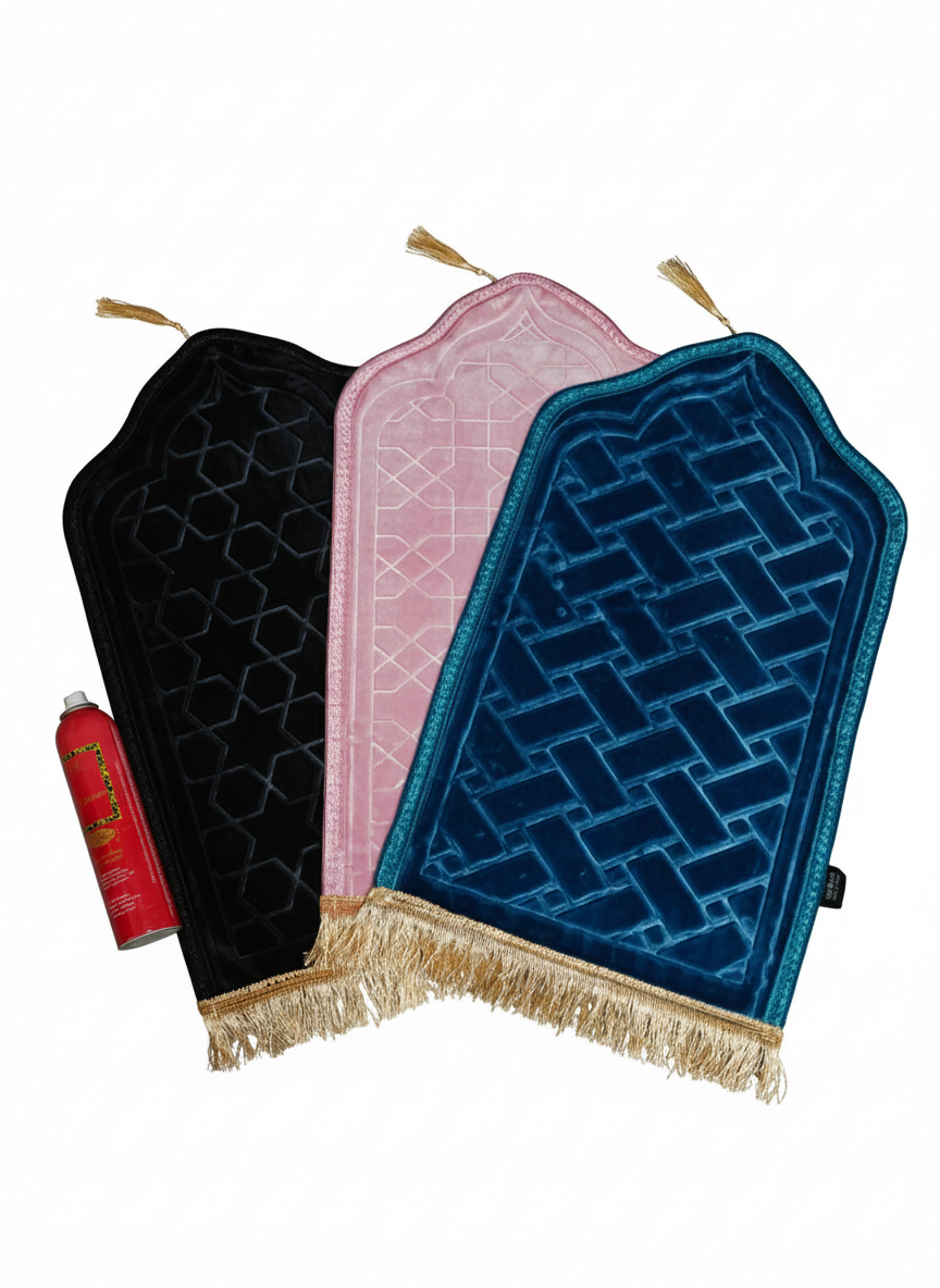 EXTRA SMALL Quality Kids Padded Plush Velvet Prayer Mat Non Slip Musalla Janamaz