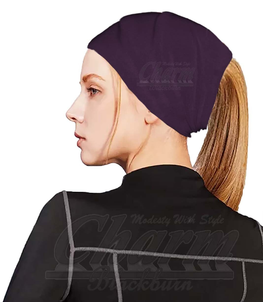 EXTRA WIDE HEAD HAIR TRAINING SWEAT BAND HIJAB HEADBAND HAIRBAND TUBE HAT BONNET