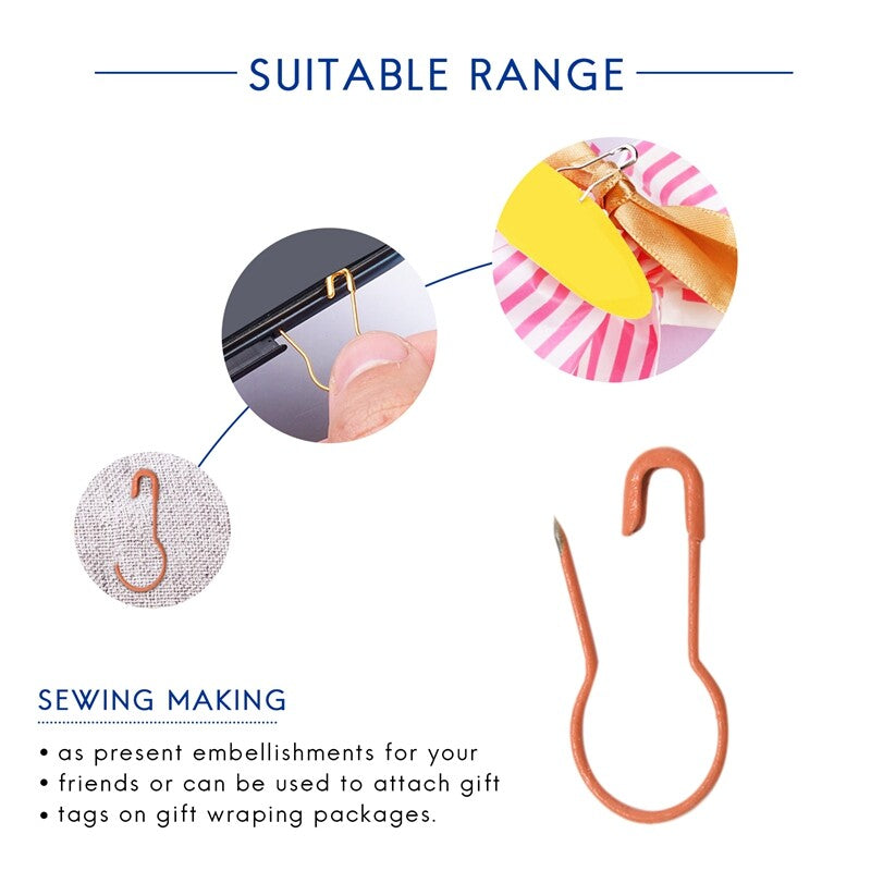 CALABASH ANTI NO SNAG FRENCH BULB SAFETY KNITTING PIN PINS FASTENING CRAFT GOURD