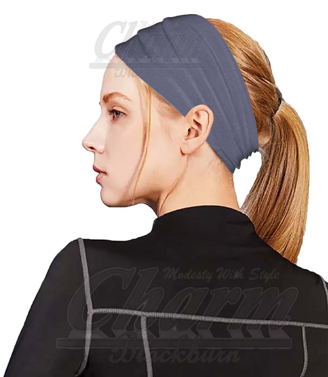 EXTRA WIDE HEAD HAIR TRAINING SWEAT BAND HIJAB HEADBAND HAIRBAND TUBE HAT BONNET