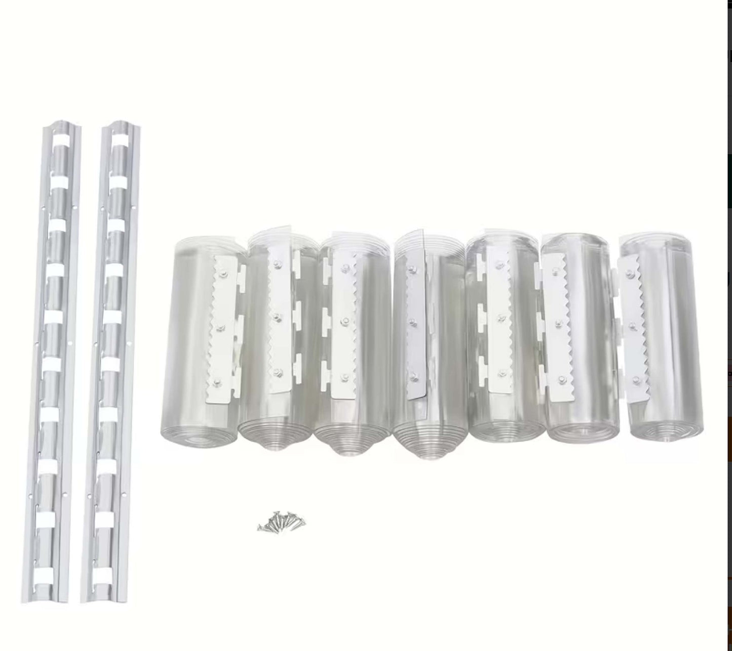 3m x 2m Clear PVC Strip Curtain Door Full Kit Workshop Warehouse Garage Hook 2mm