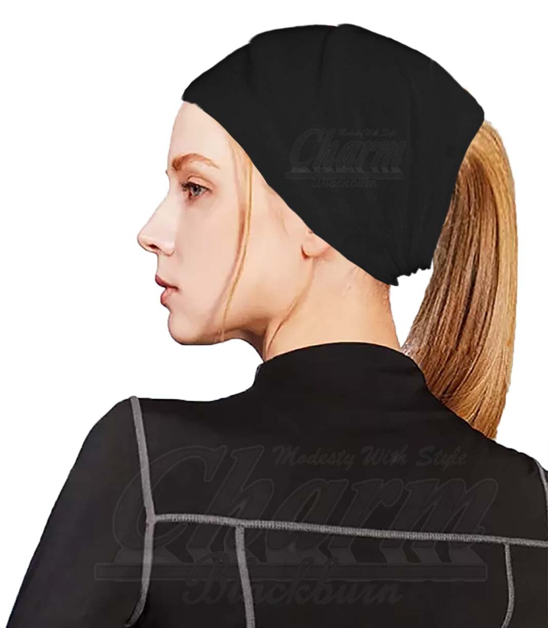 EXTRA WIDE HEAD HAIR TRAINING SWEAT BAND HIJAB HEADBAND HAIRBAND TUBE HAT BONNET