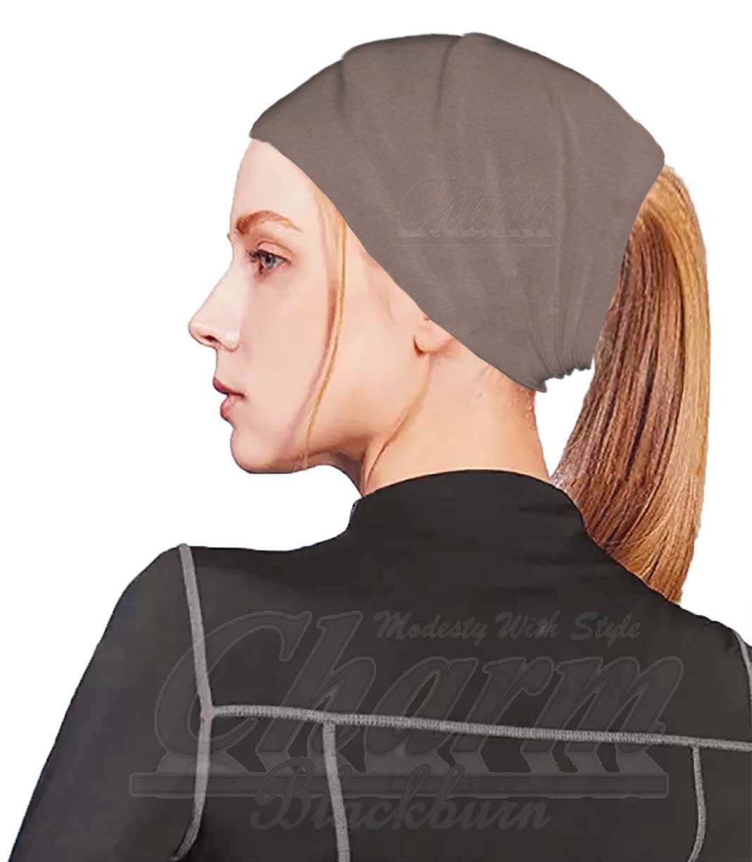 EXTRA WIDE HEAD HAIR TRAINING SWEAT BAND HIJAB HEADBAND HAIRBAND TUBE HAT BONNET