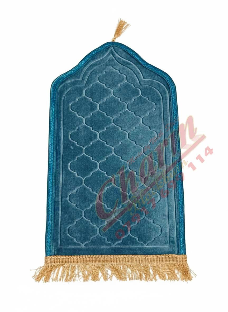EXTRA SMALL Quality Kids Padded Plush Velvet Prayer Mat Non Slip Musalla Janamaz