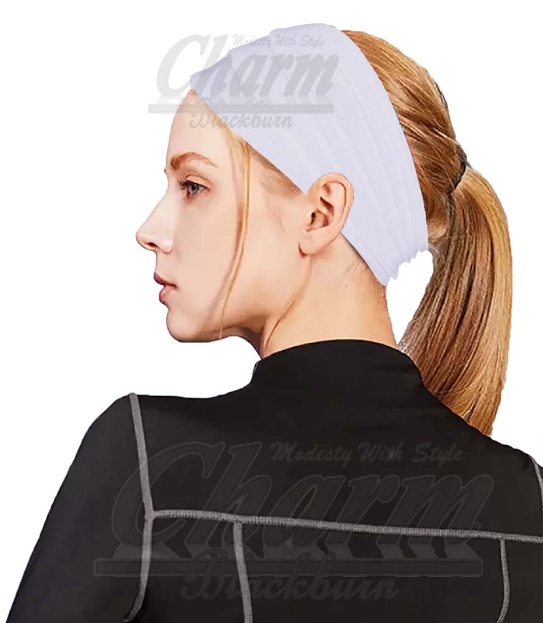 EXTRA WIDE HEAD HAIR TRAINING SWEAT BAND HIJAB HEADBAND HAIRBAND TUBE HAT BONNET