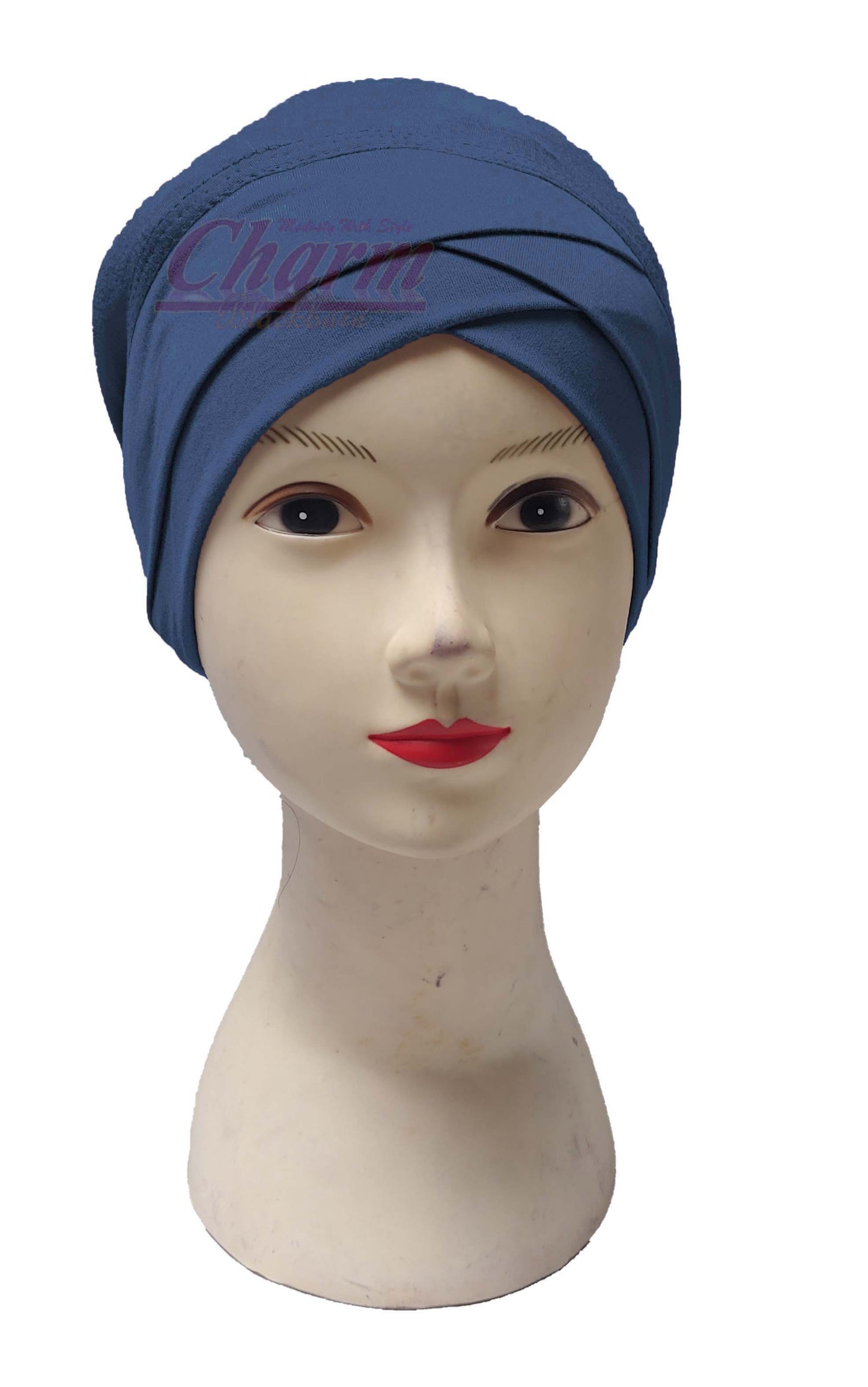 PLEATED CAP CRISS CROSS HAIR LOSS CHEMO BONNET BONE UNDER HAT SCARF HIJAB UNDERCAP CharmBlackburn