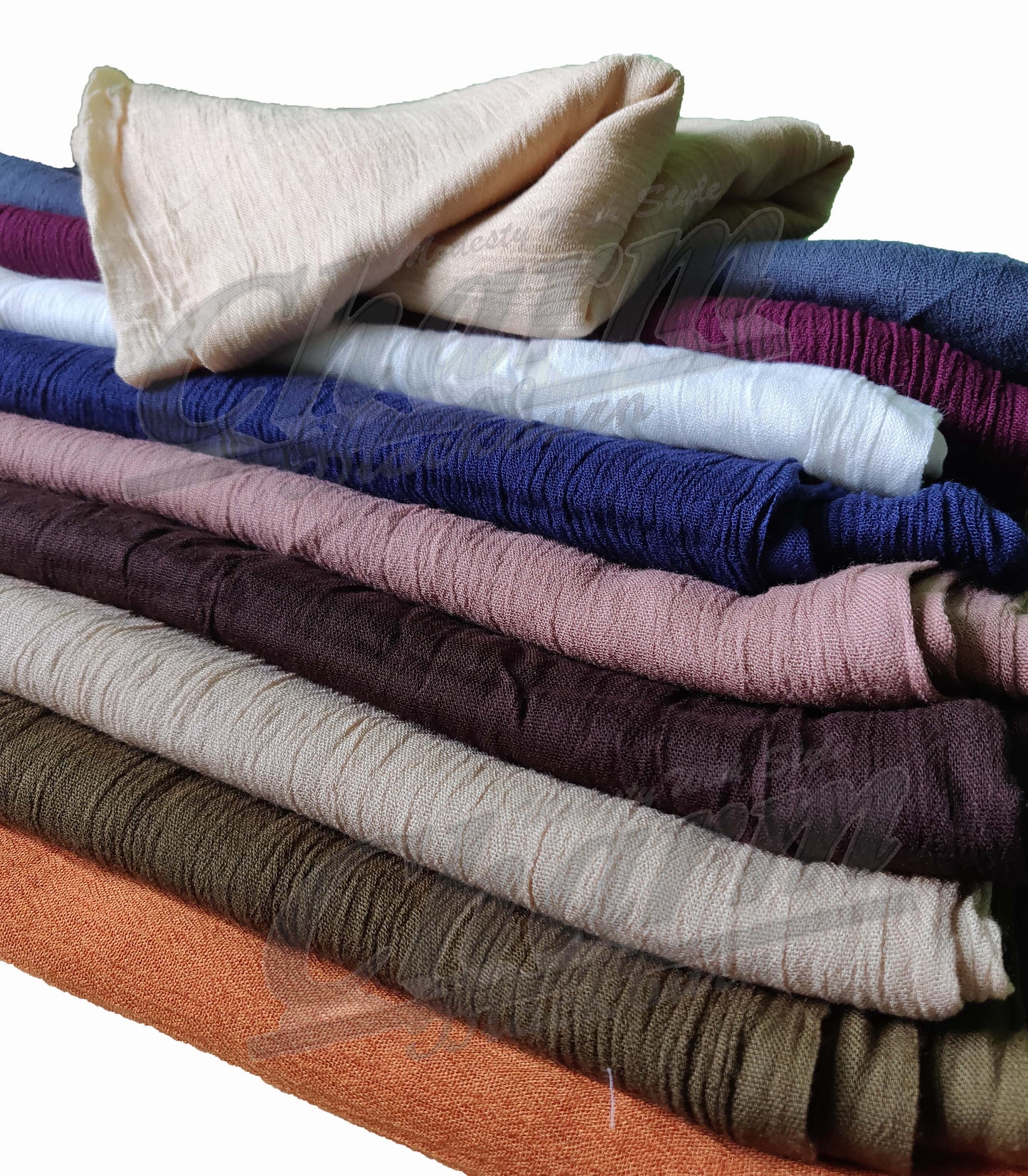 LATEST QUALITY SKIN II SCARF HIJAB COLLECTION RAYON CRINKLE CRIMPED NECK HEAD CharmBlackburn