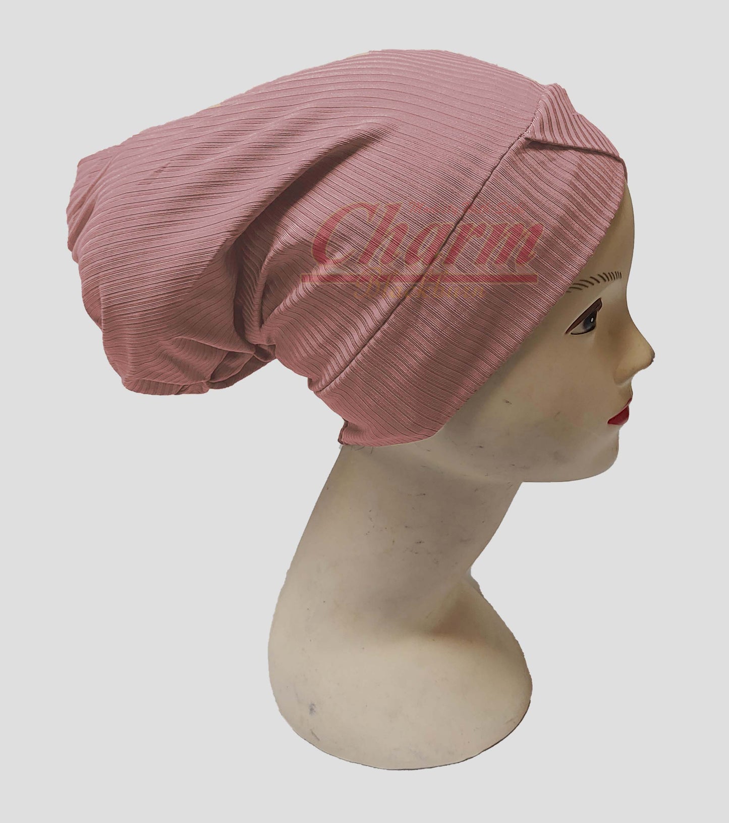 RIBBED PLEATED CAP HAIR LOSS CHEMO BONNET BONE UNDER HAT SCARF HIJAB UNDERCAP CharmBlackburn