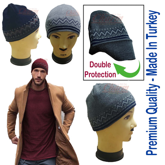 STYLISH HQ Woolen Warm Mens Boys Skull Beanie Cap Hat Topi Kufi Mosque Winter CharmBlackburn