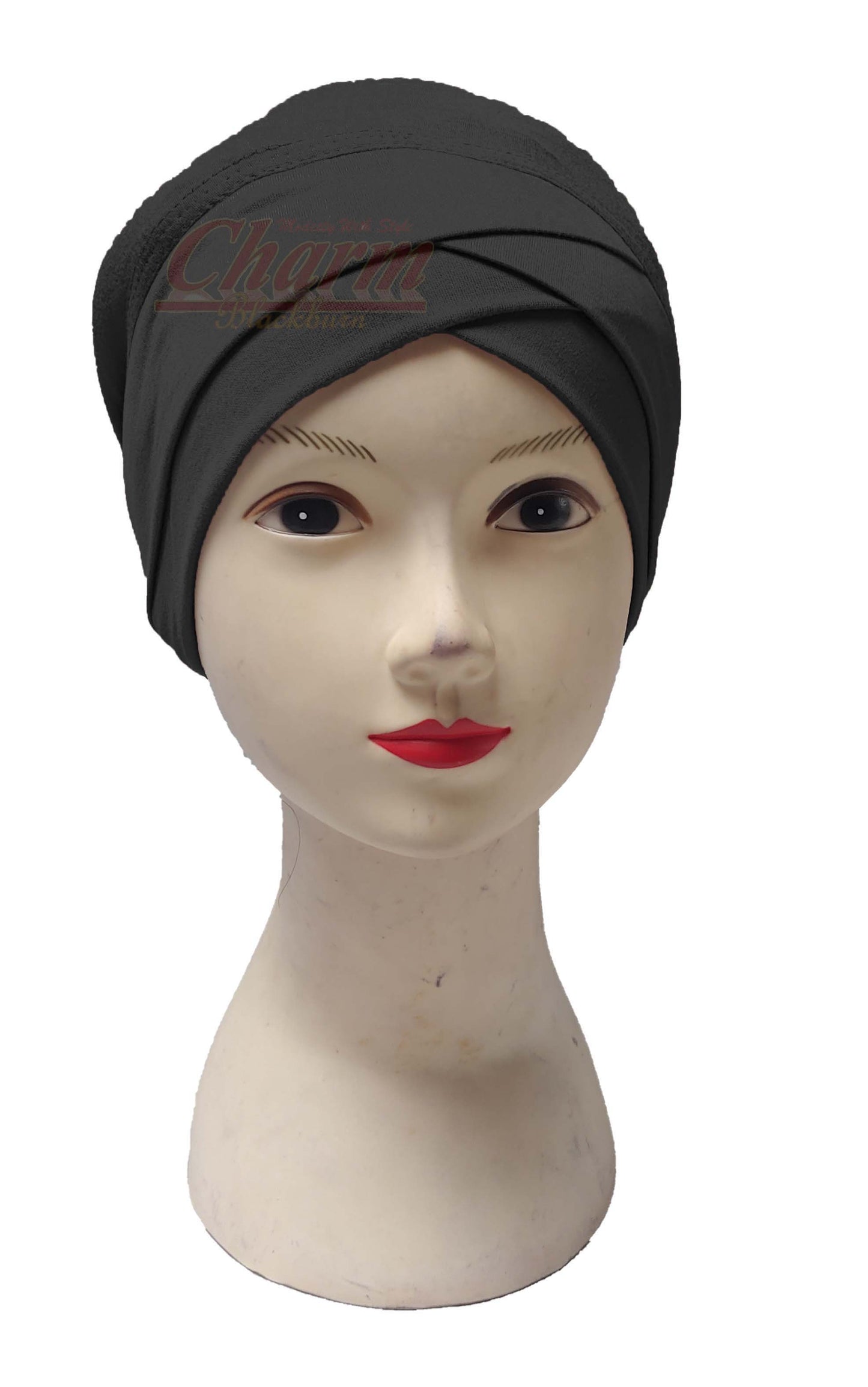 PLEATED CAP CRISS CROSS HAIR LOSS CHEMO BONNET BONE UNDER HAT SCARF HIJAB UNDERCAP CharmBlackburn
