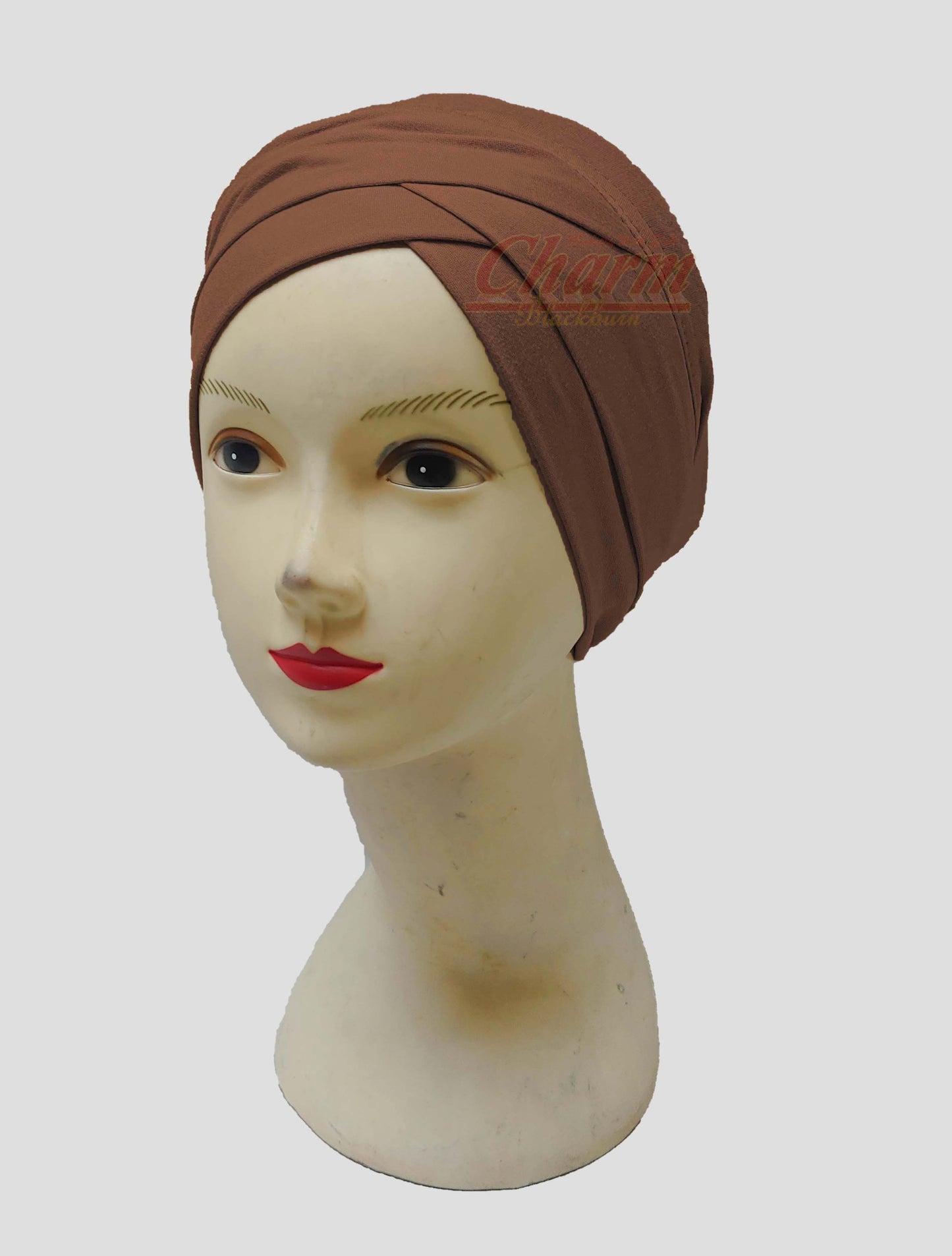 PLEATED CAP CRISS CROSS HAIR LOSS CHEMO BONNET BONE UNDER HAT SCARF HIJAB UNDERCAP CharmBlackburn