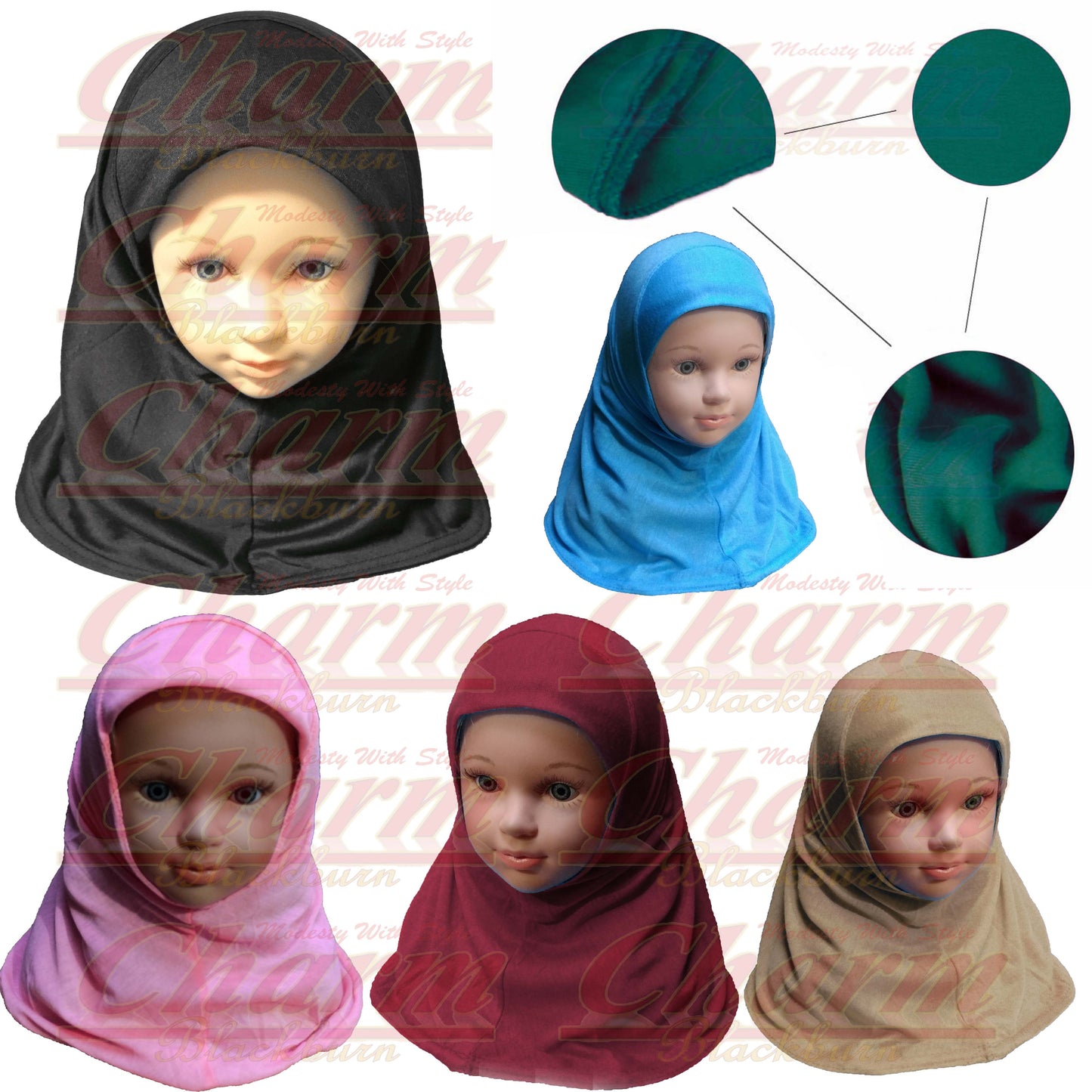 NEW BORN BABY KIDS CHILDREN PRAYER BURKHI PULLOVER HIJAB BURKHA KHIMAR SCARF EID CharmBlackburn
