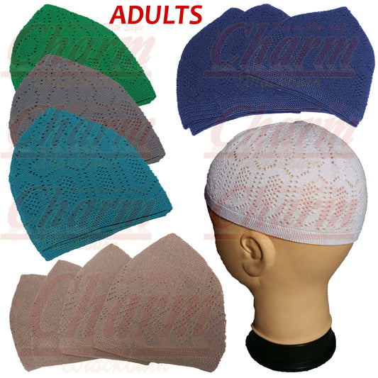 Mens Boys Adults Teens Islamic Skull Head Cap Muslim Prayer Mosque Hat Topi Kufi CharmBlackburn