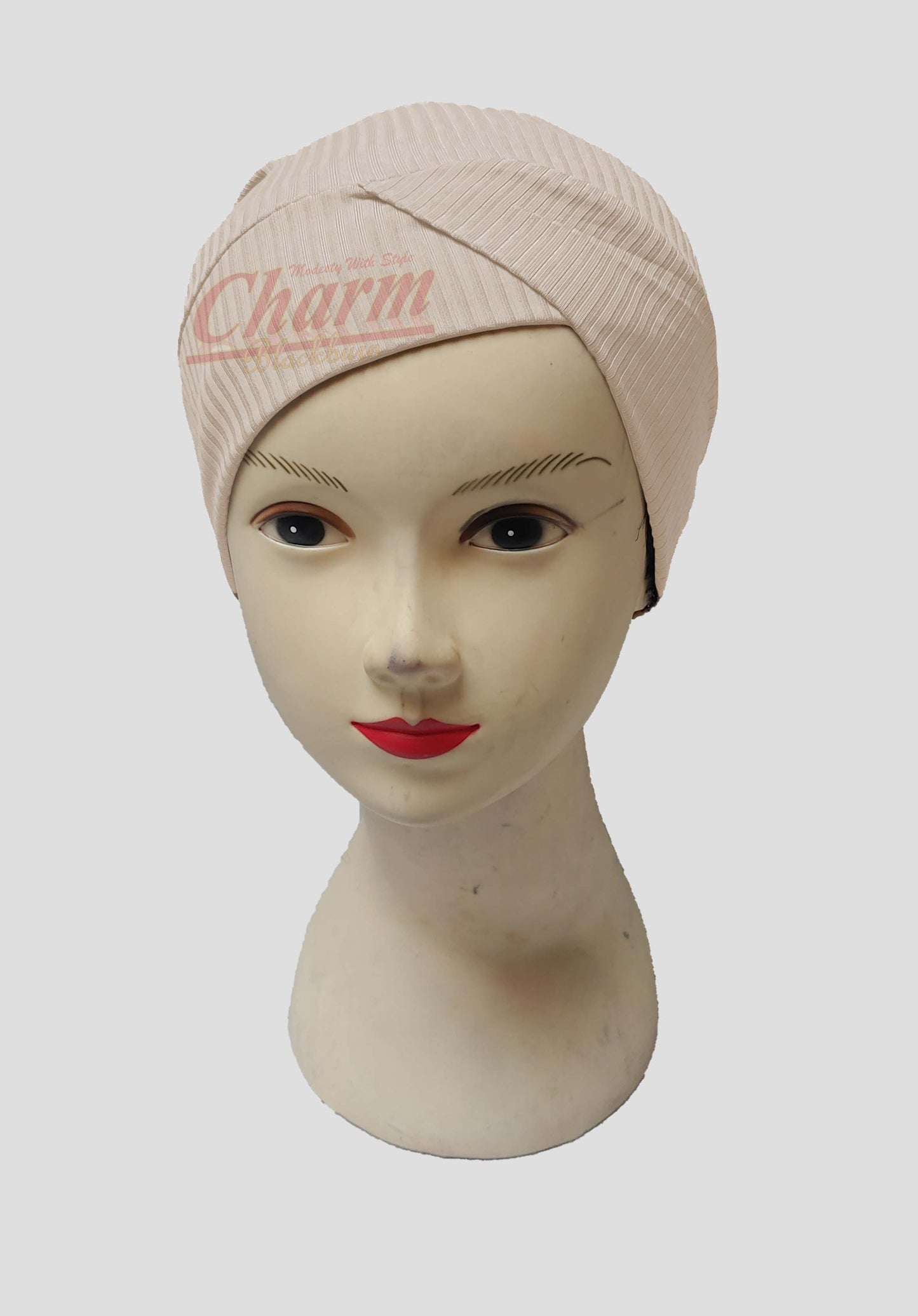 RIBBED PLEATED CAP HAIR LOSS CHEMO BONNET BONE UNDER HAT SCARF HIJAB UNDERCAP CharmBlackburn