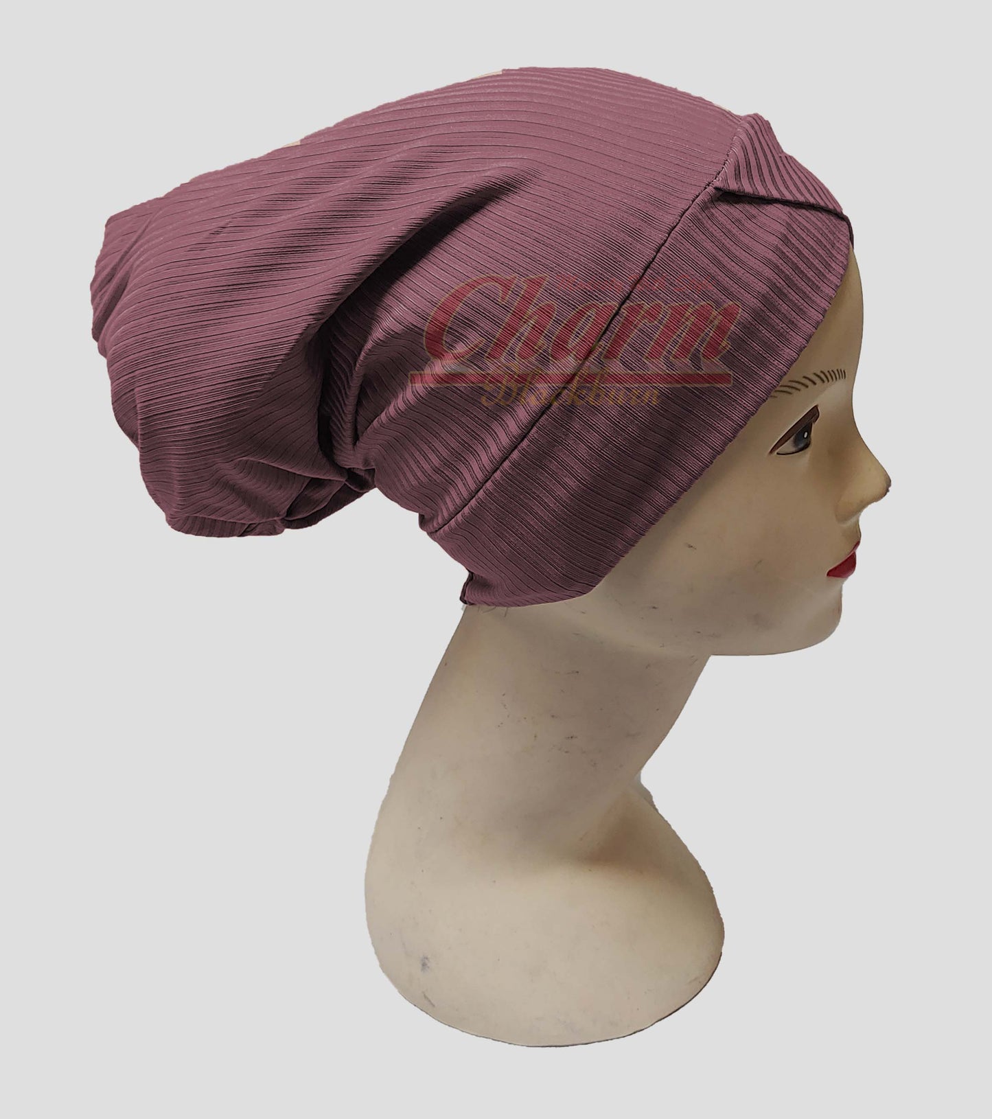 RIBBED PLEATED CAP HAIR LOSS CHEMO BONNET BONE UNDER HAT SCARF HIJAB UNDERCAP CharmBlackburn