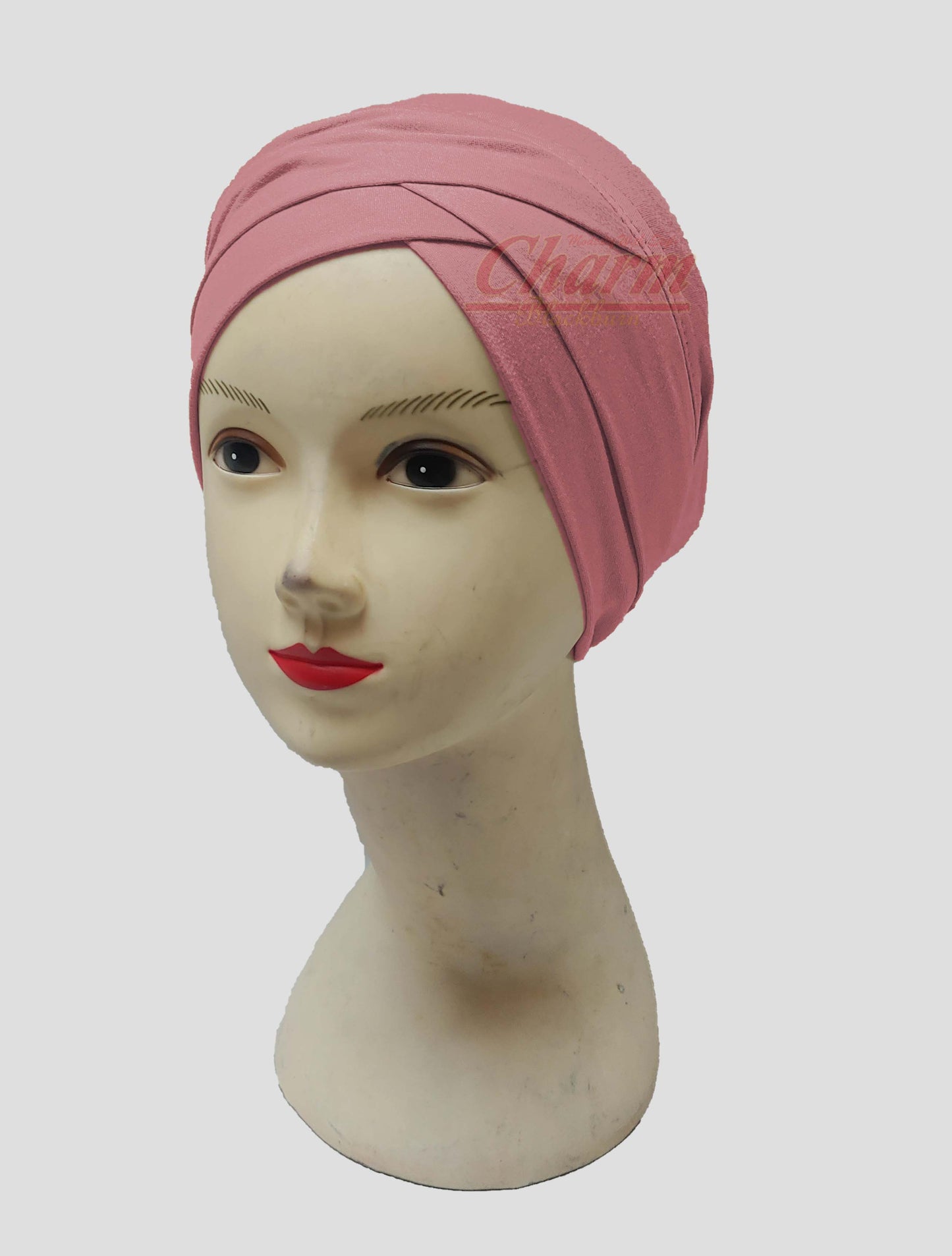 PLEATED CAP CRISS CROSS HAIR LOSS CHEMO BONNET BONE UNDER HAT SCARF HIJAB UNDERCAP CharmBlackburn