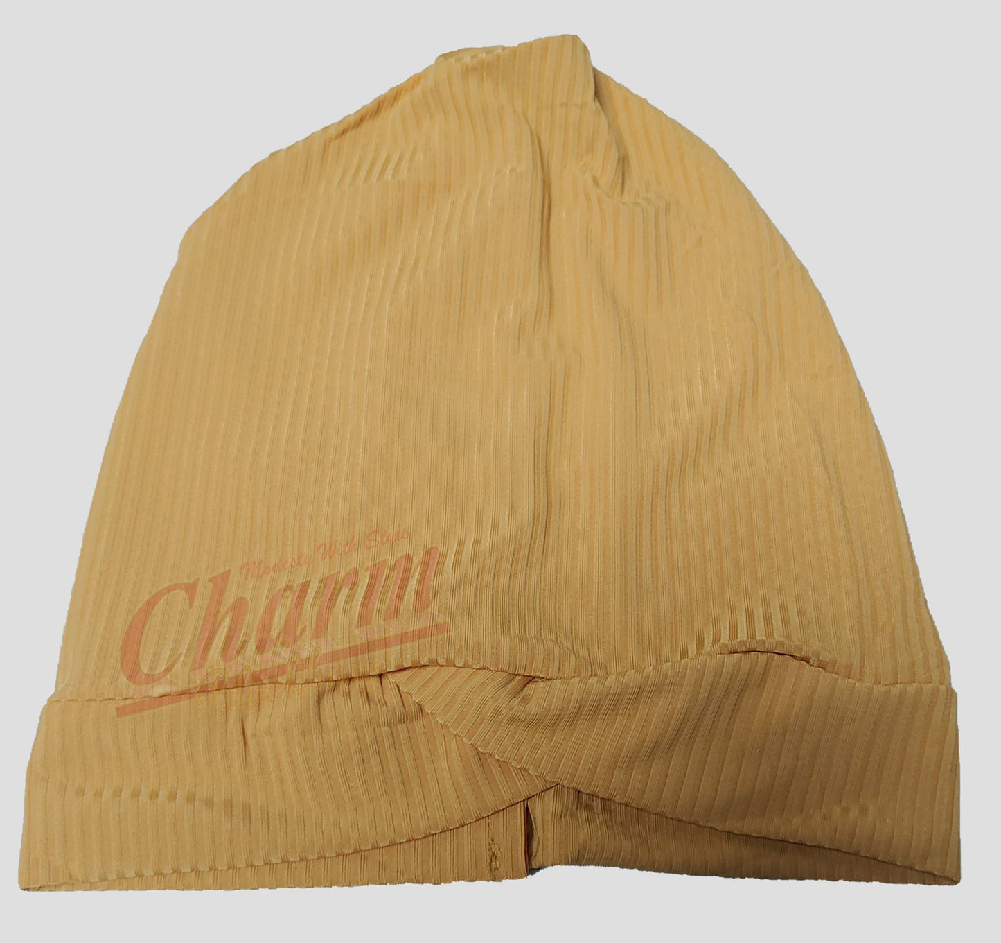 RIBBED PLEATED CAP HAIR LOSS CHEMO BONNET BONE UNDER HAT SCARF HIJAB UNDERCAP CharmBlackburn