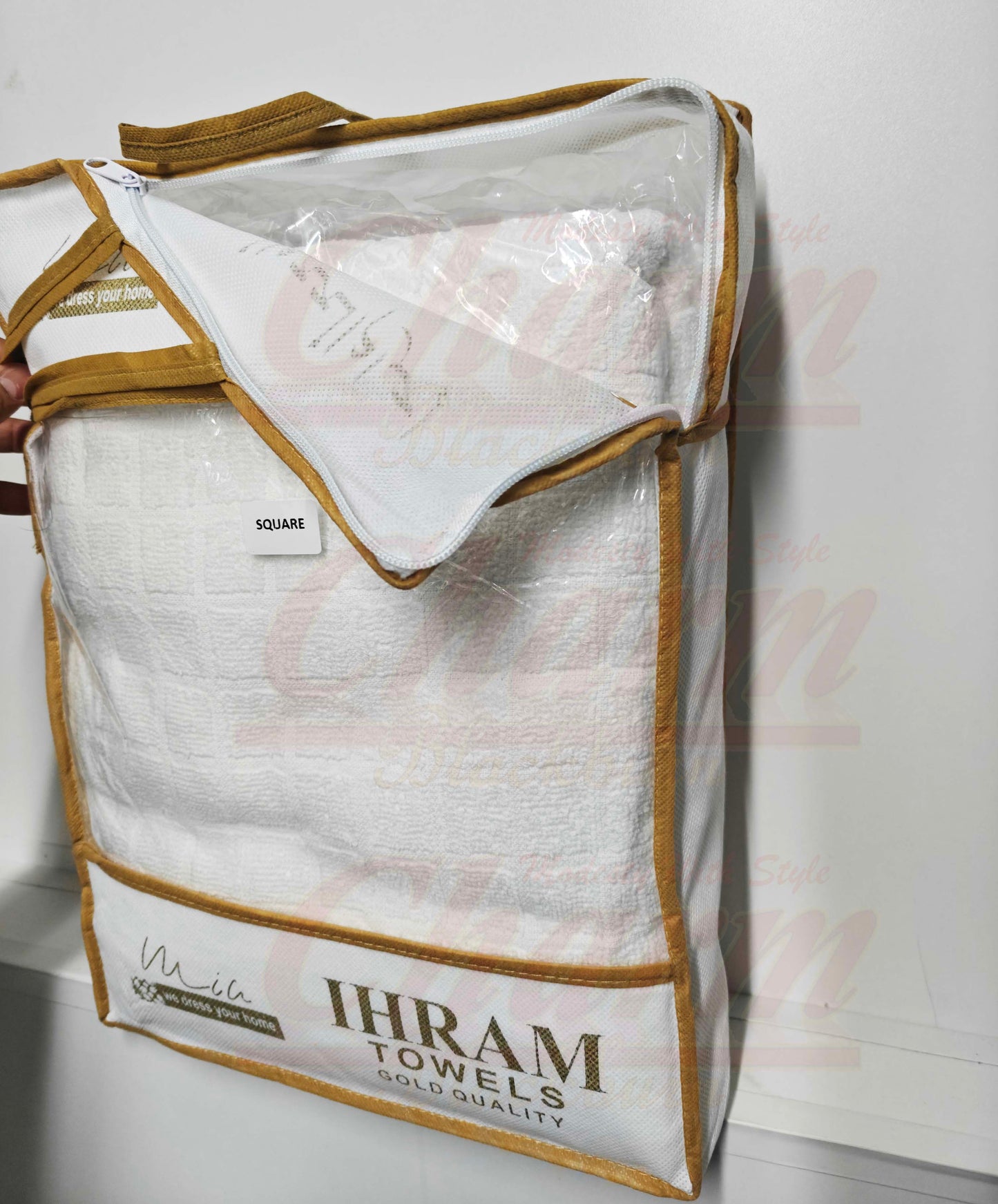 1700g Adults 100% Cotton Premium Quality Umrah & Hajj Ihram Ehram Towels 2 Piece With Belt CharmBlackburn