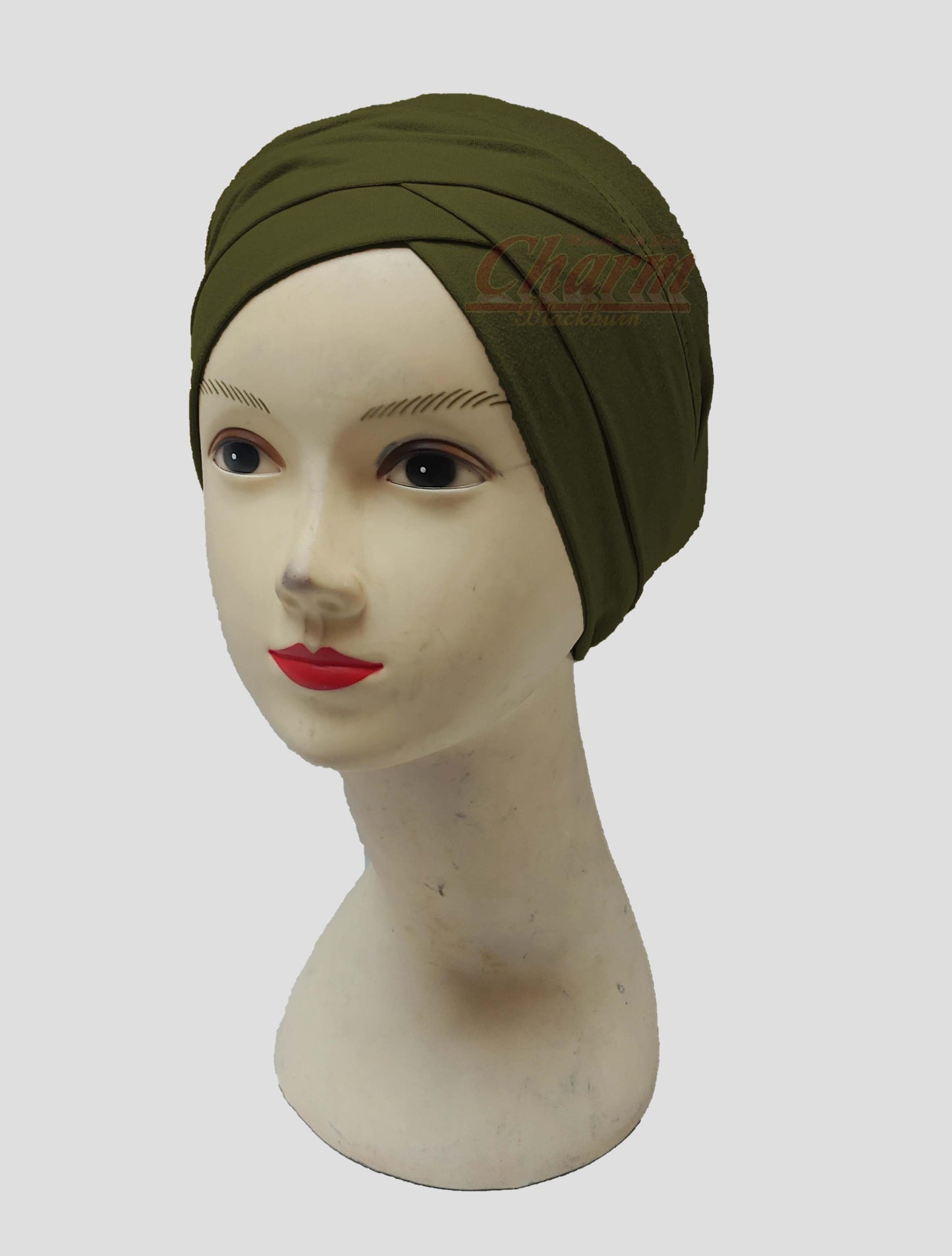 PLEATED CAP CRISS CROSS HAIR LOSS CHEMO BONNET BONE UNDER HAT SCARF HIJAB UNDERCAP CharmBlackburn