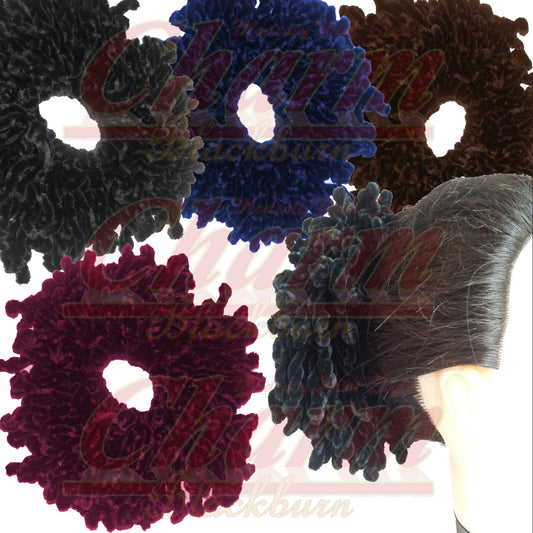 Khaleeji Velvet Hijab Hair Scrunchie Big Tie Bun Volumising Scarf Volume Bobble CharmBlackburn