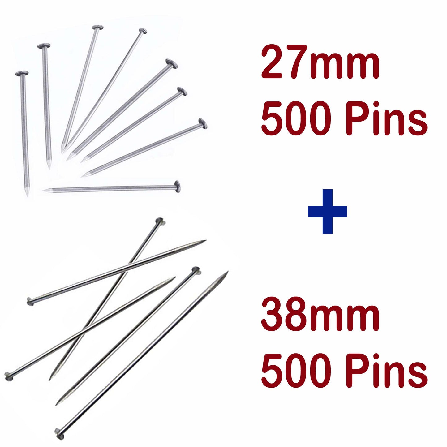 1,000 500 Dressmaker 27mm 38mm Tailor Straight Sewing Steel T Pins Floral Assorted CharmBlackburn