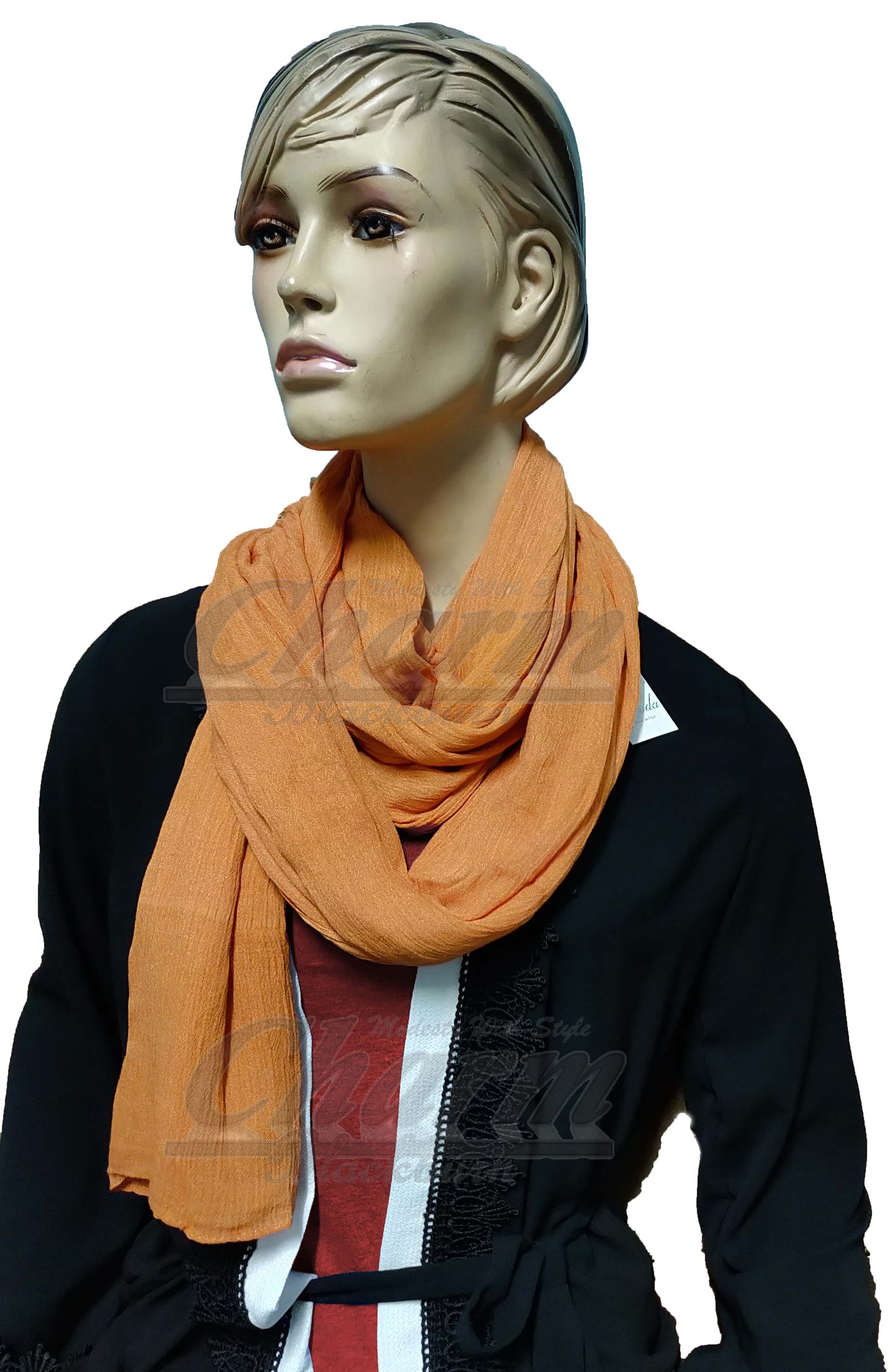 LATEST QUALITY SKIN II SCARF HIJAB COLLECTION RAYON CRINKLE CRIMPED NECK HEAD CharmBlackburn
