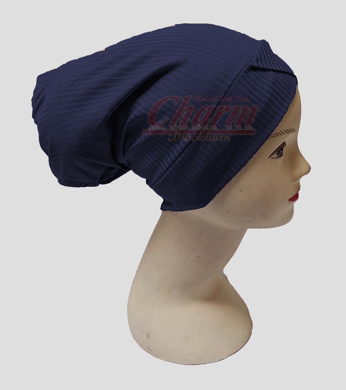 RIBBED PLEATED CAP HAIR LOSS CHEMO BONNET BONE UNDER HAT SCARF HIJAB UNDERCAP CharmBlackburn