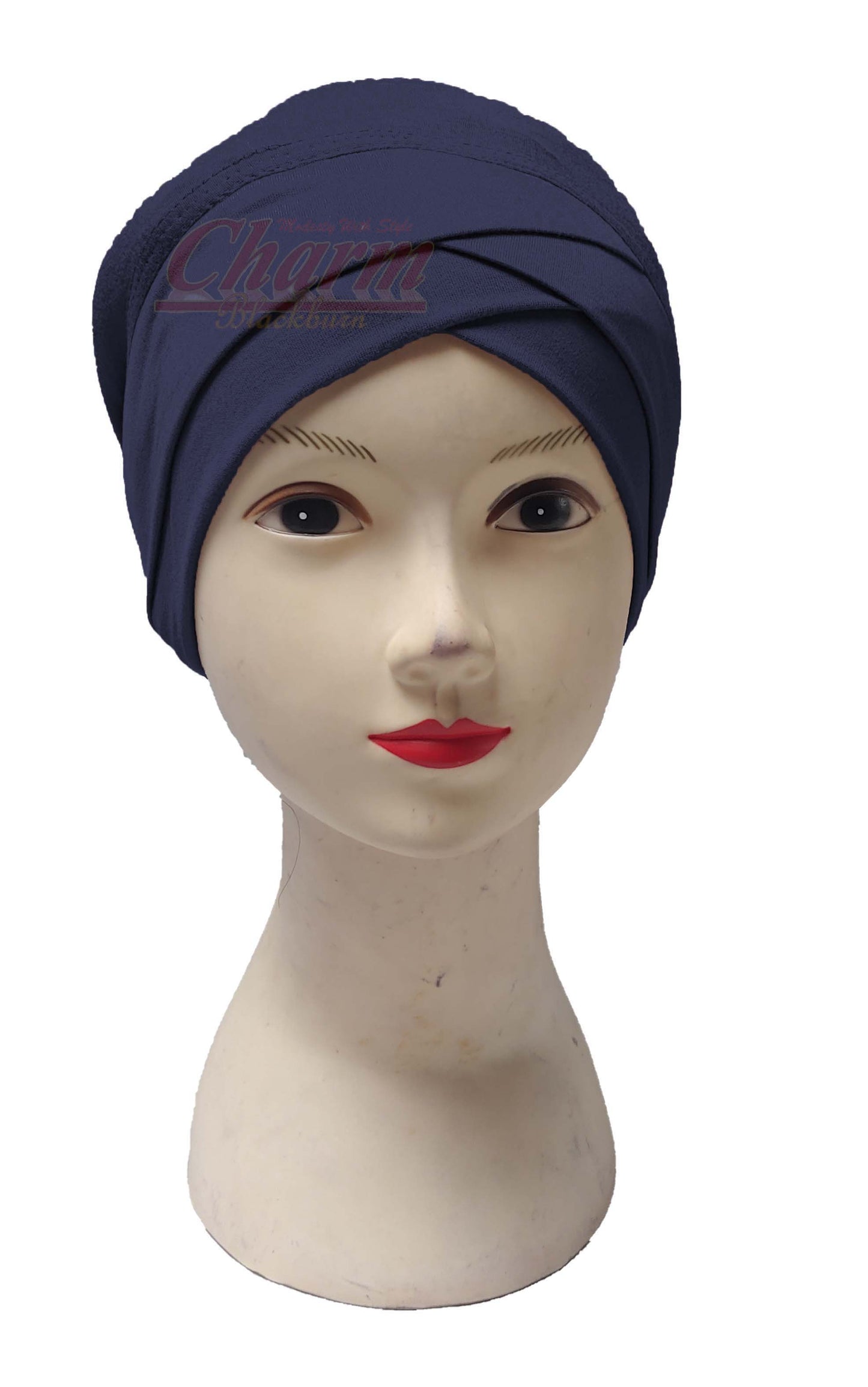 PLEATED CAP CRISS CROSS HAIR LOSS CHEMO BONNET BONE UNDER HAT SCARF HIJAB UNDERCAP CharmBlackburn