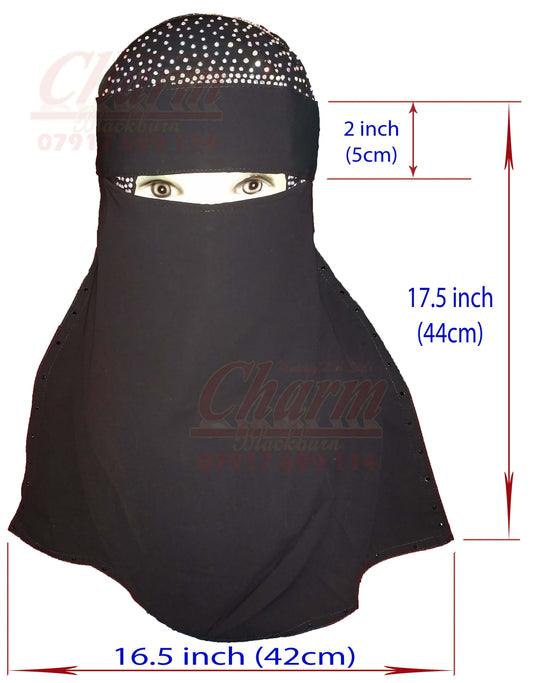MUSLIM SINGLE NIKAB NIKAAB NIQAB NIQAAB BURQA BURKHA BURKA FACE VEIL COVER HIJAB CharmBlackburn